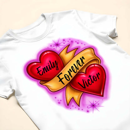 Forever Love With Hearts And Ribbon