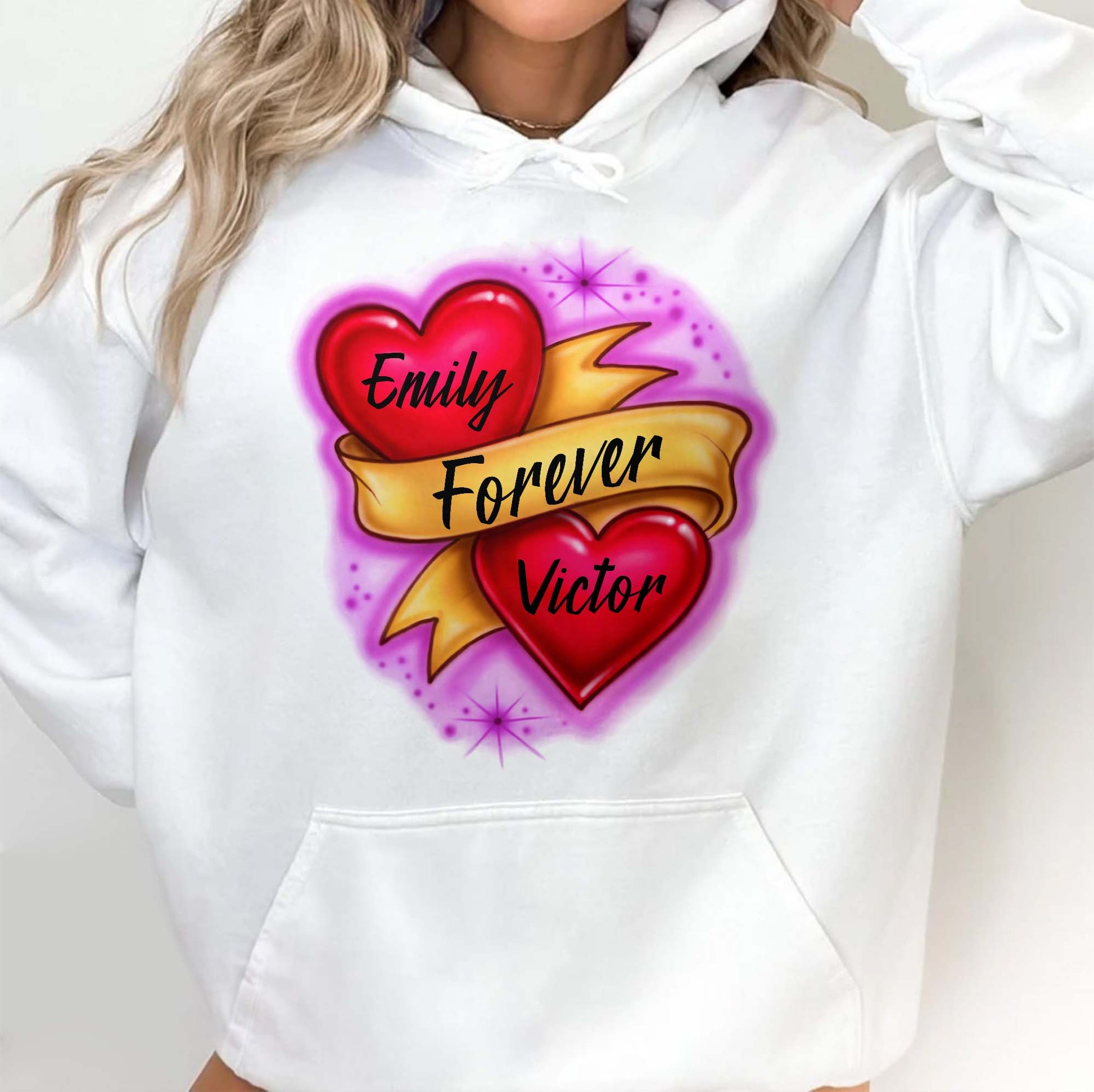 Forever Love With Hearts And Ribbon