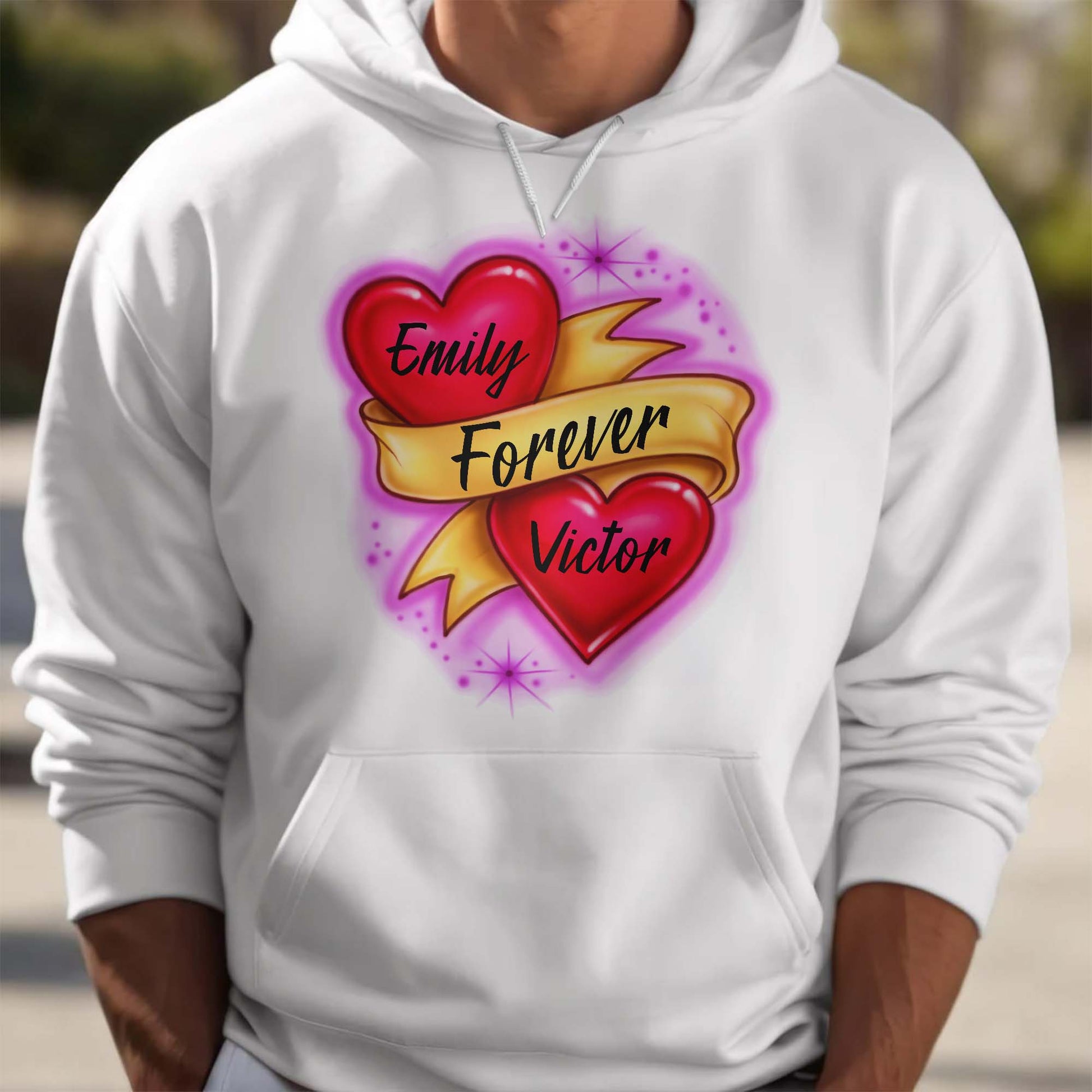 Forever Love With Hearts And Ribbon