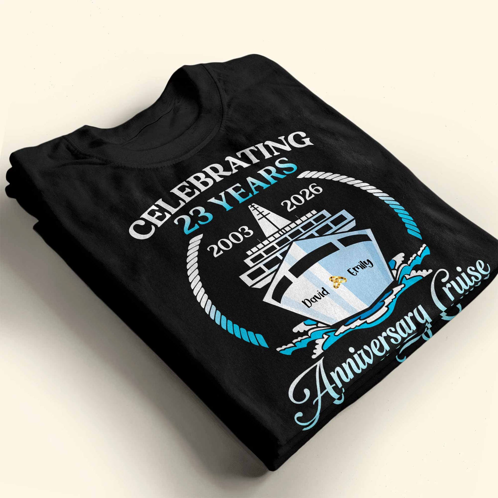 Celebrating 23 Years Anniversary Cruise With Waves and Rope