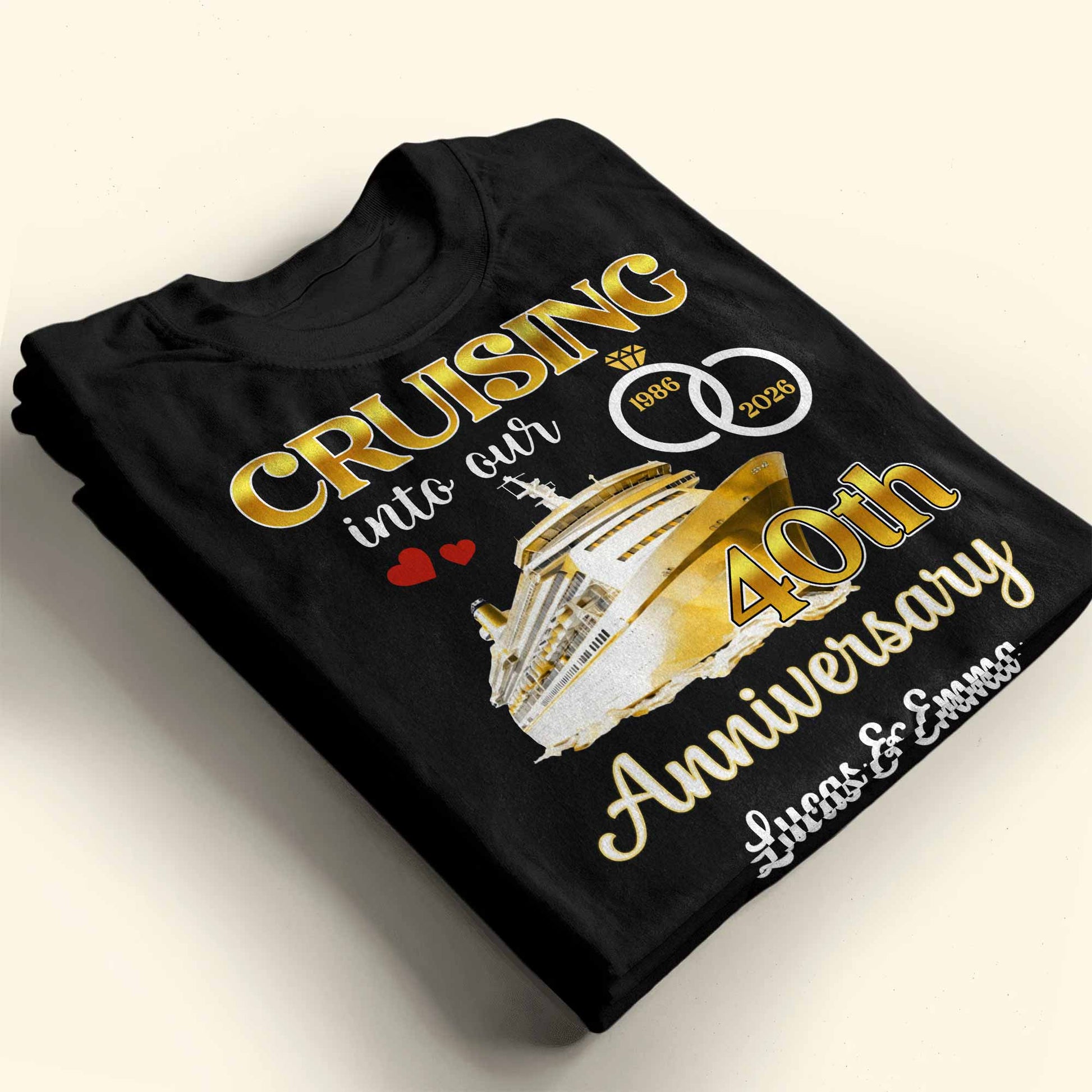Cruising Into Our 40th Anniversary, Cruise Ship and Rings