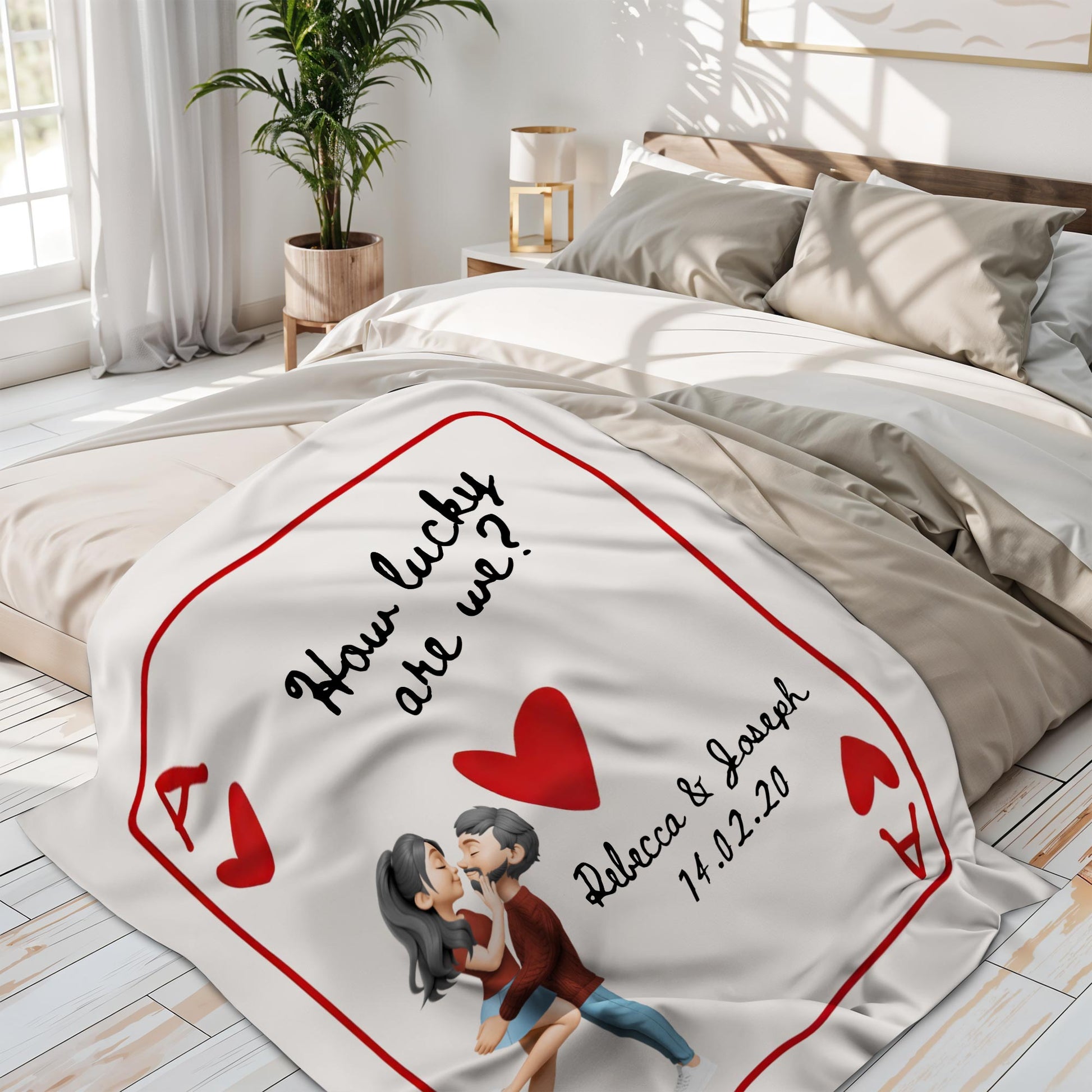 How Lucky Are We With Couple and Hearts