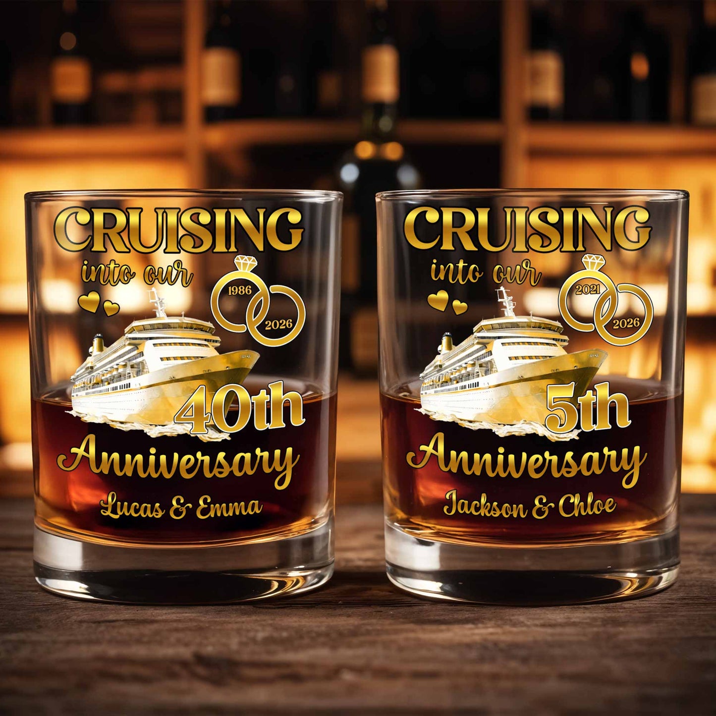 Cruising Into Our Anniversary With Cruise Ship And Wedding Rings