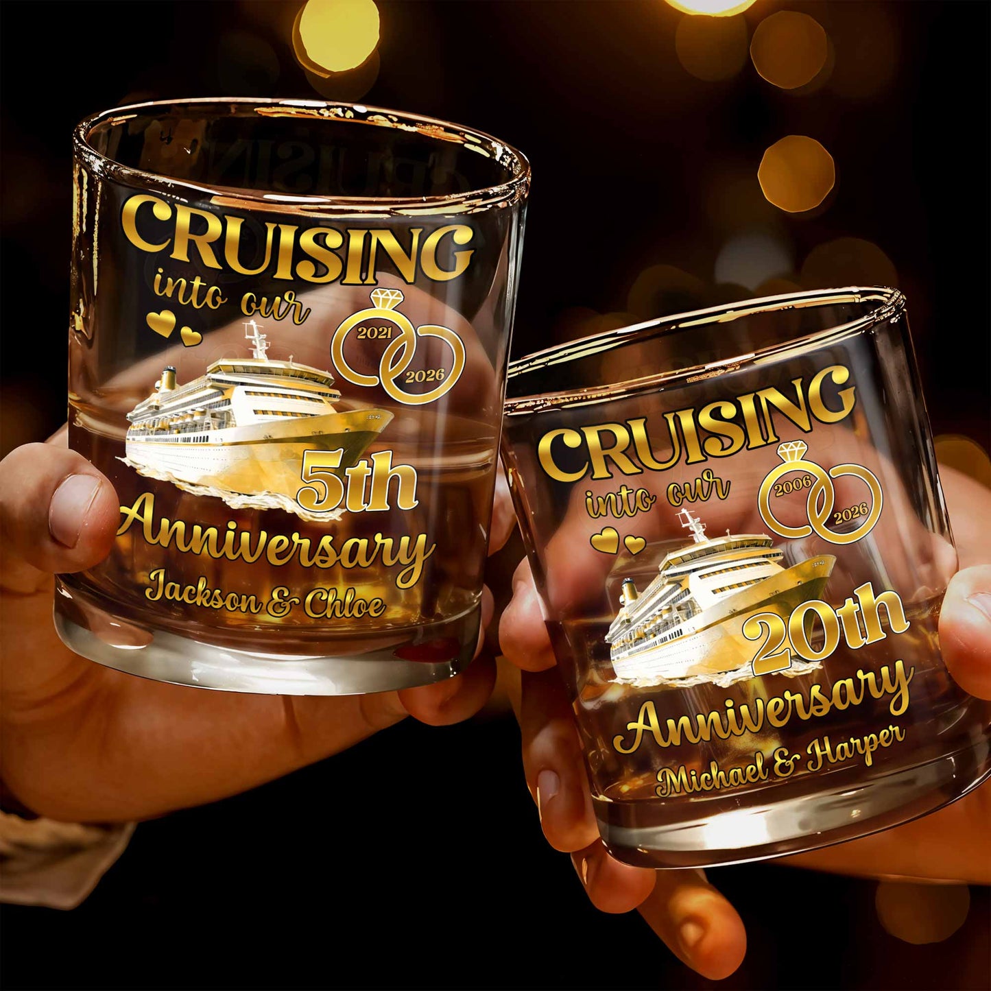 Cruising Into Our Anniversary With Cruise Ship And Wedding Rings