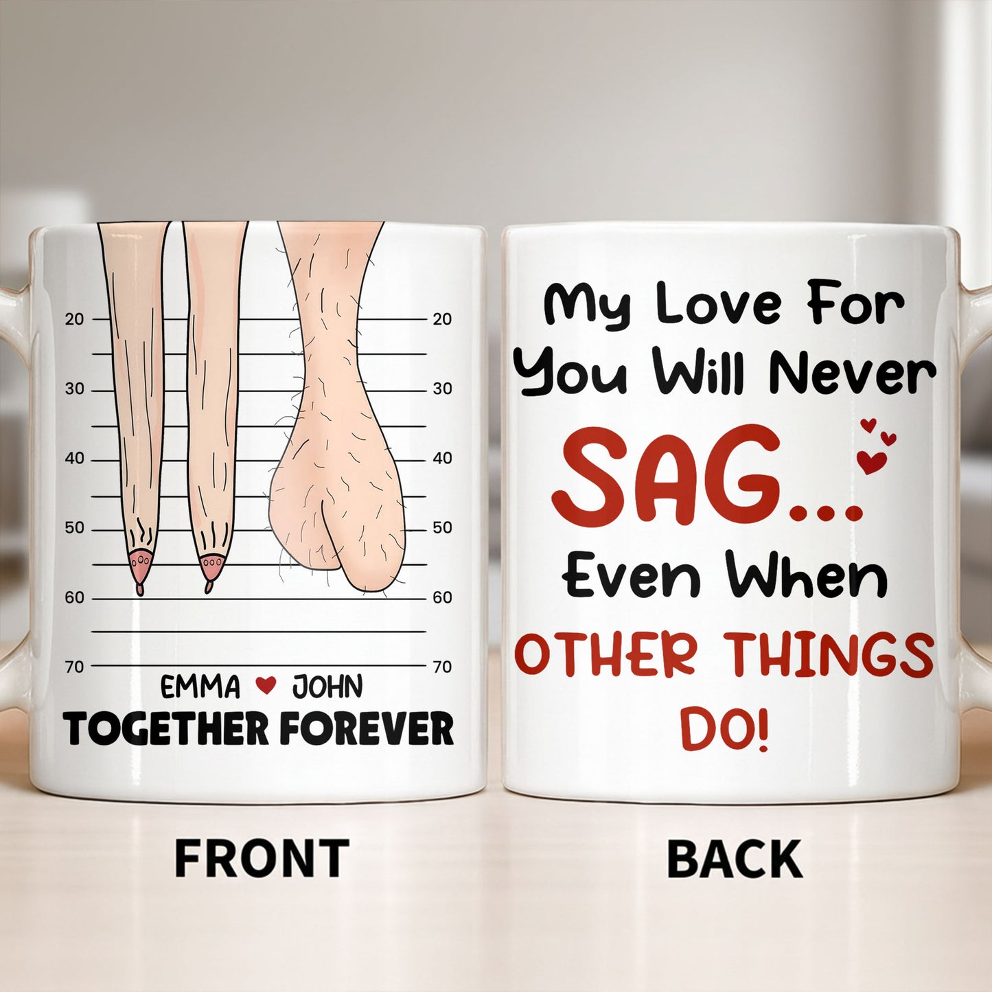 My Love For You Will Never SAG, Mugshot Chart Design