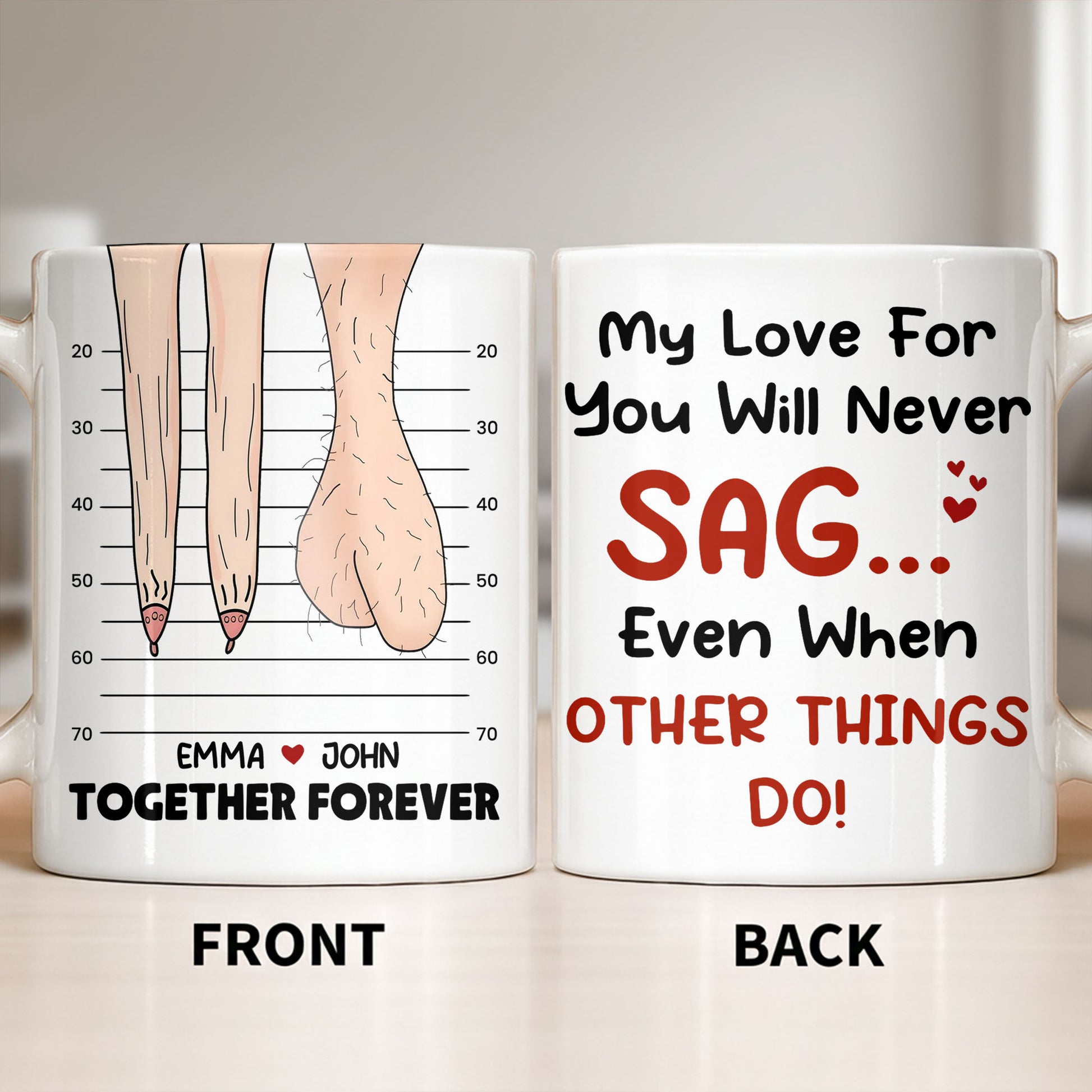 My Love For You Will Never SAG, Mugshot Chart Design