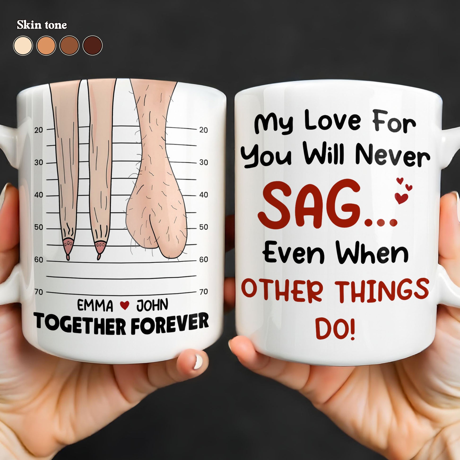 My Love For You Will Never SAG, Mugshot Chart Design