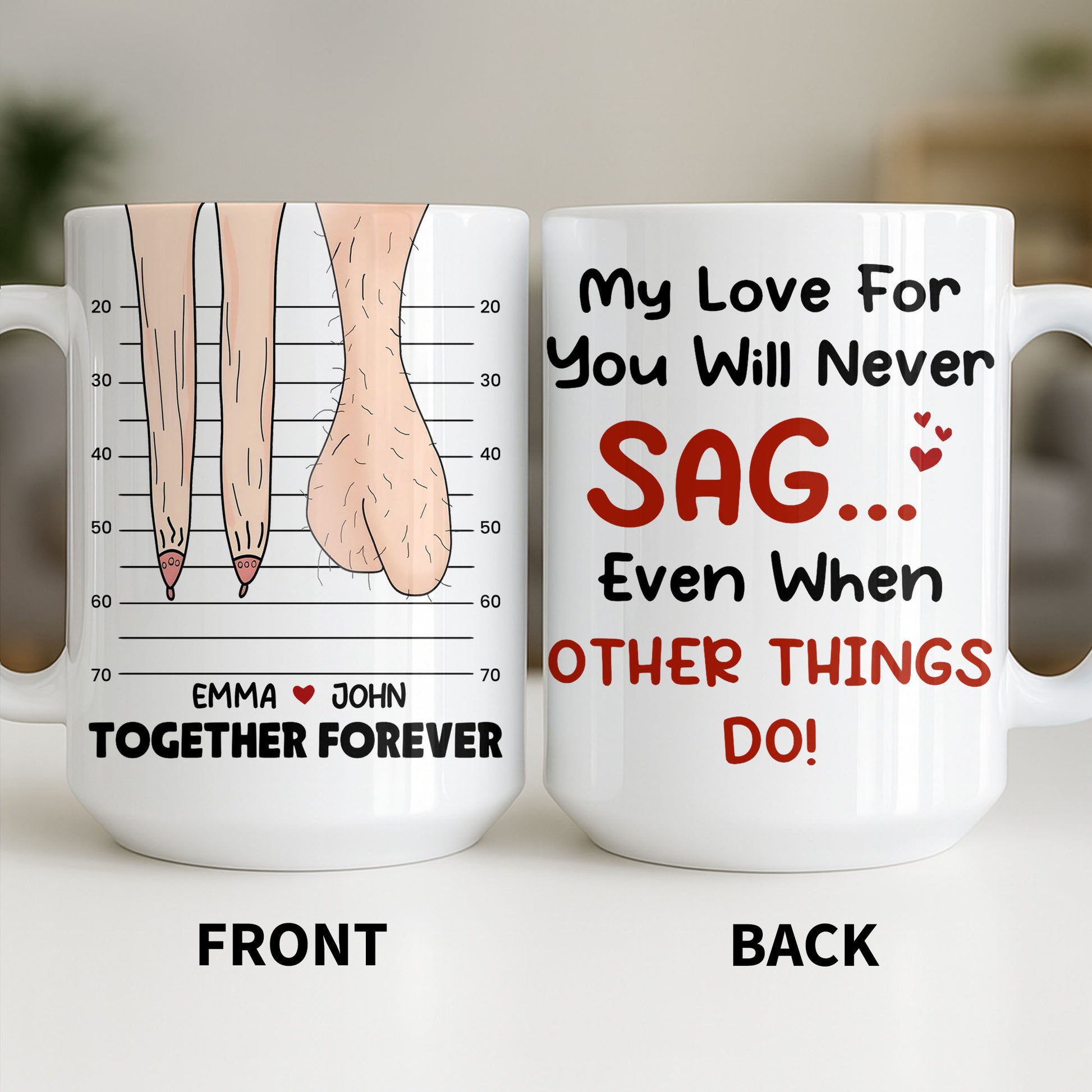 My Love For You Will Never SAG, Mugshot Chart Design