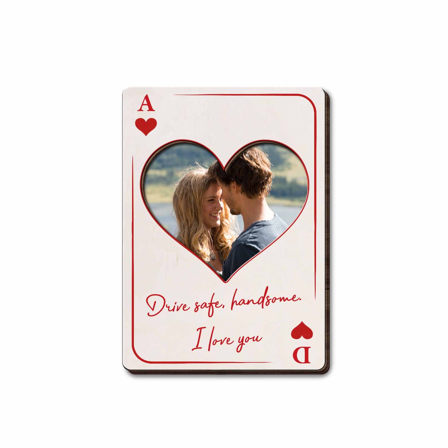 Drive Safe, Handsome. I Love You Heart Shaped Visor Clip