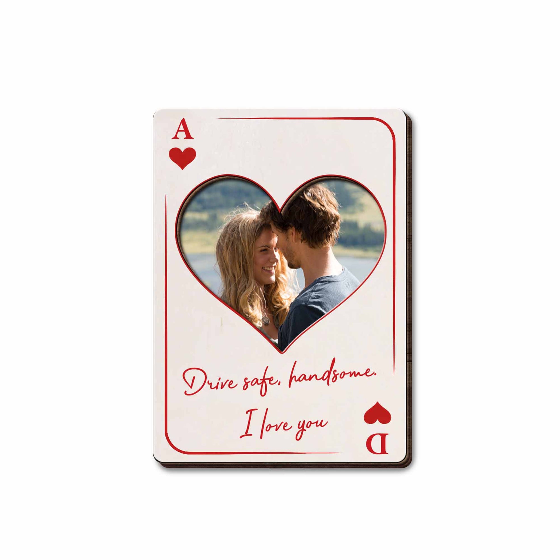 Drive Safe, Handsome. I Love You Heart Shaped Visor Clip