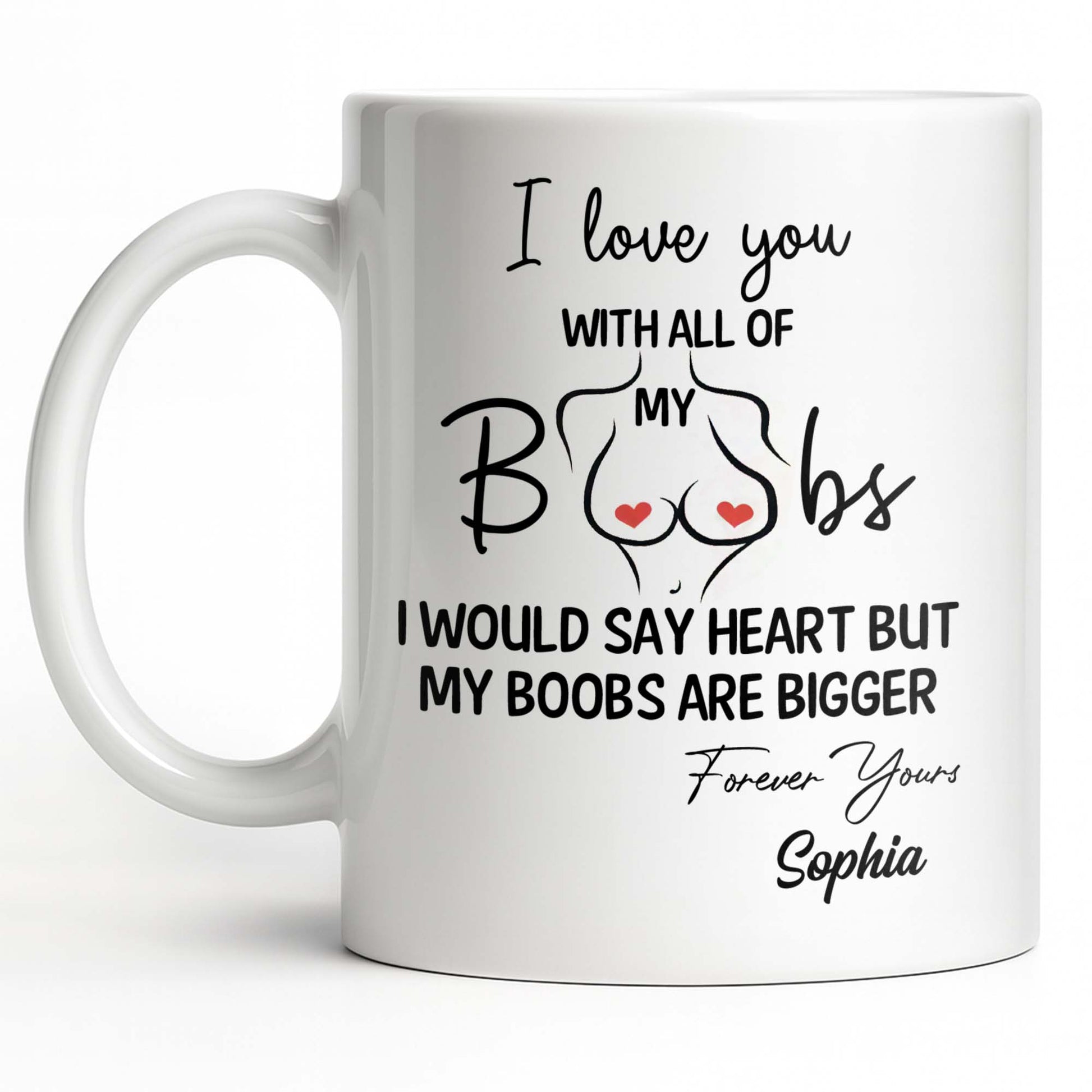 I Love You With All Of My Heart, Woman Figure and Heart Design