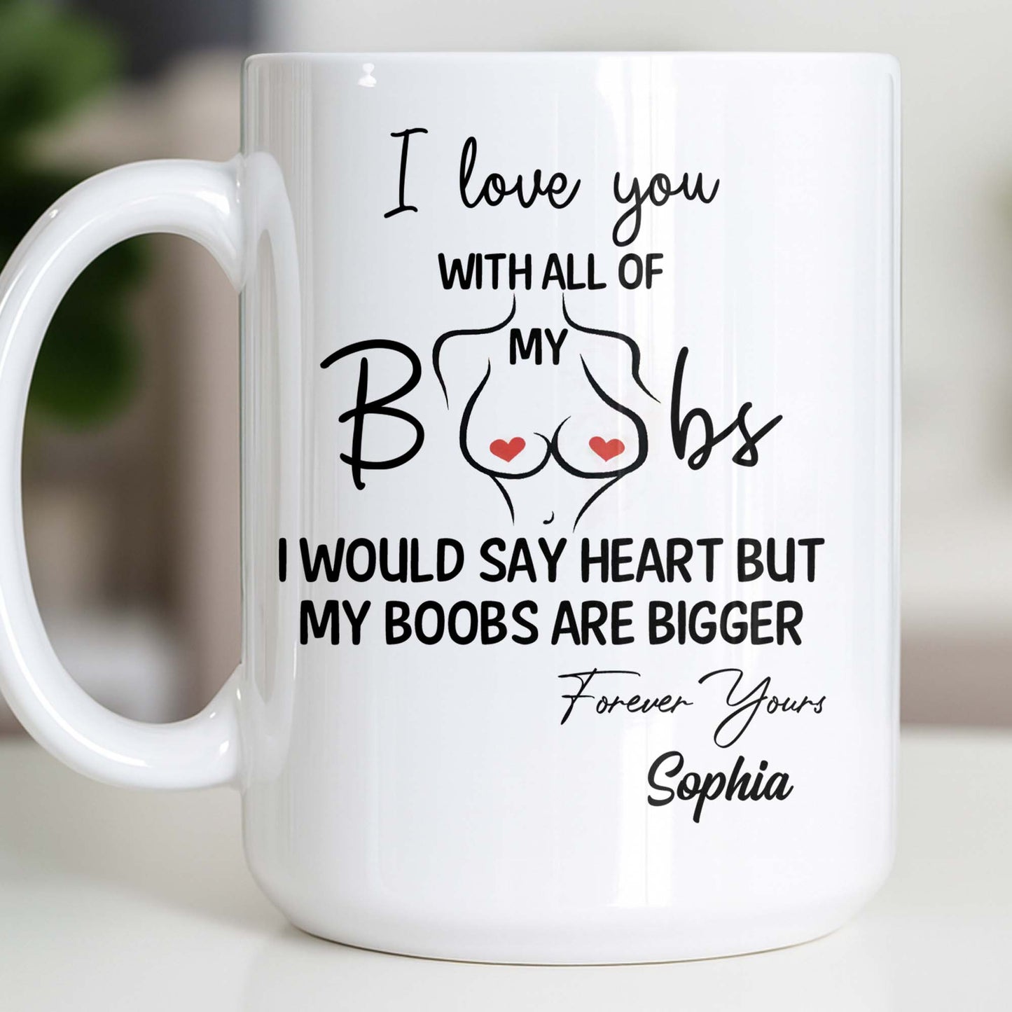 I Love You With All Of My Heart, Woman Figure and Heart Design