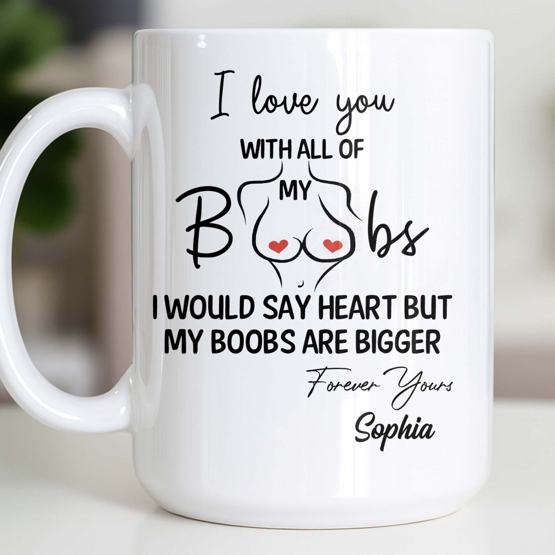 I Love You With All Of My Heart, Woman Figure and Heart Design