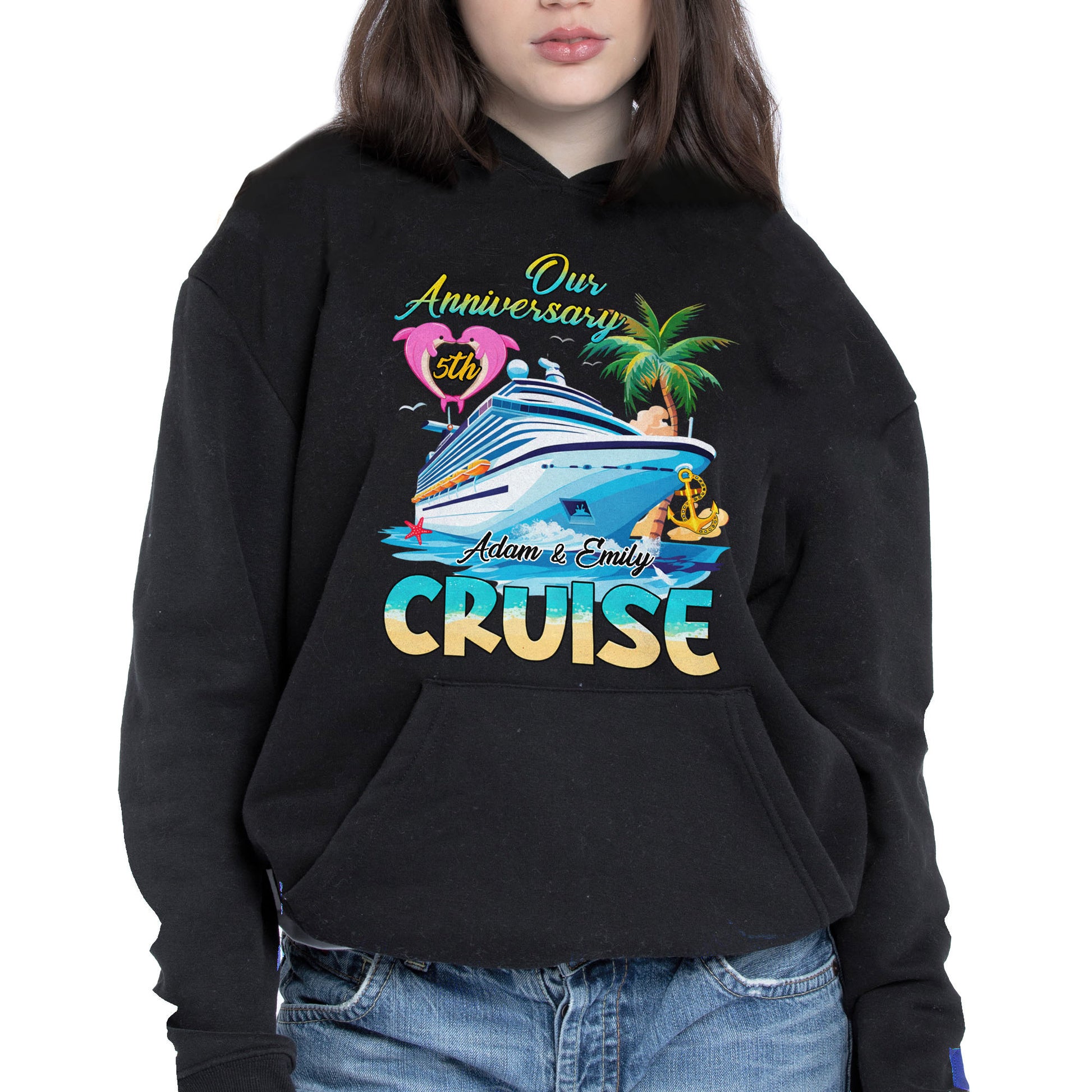 Our Anniversary Cruise with Palm Trees and Ocean