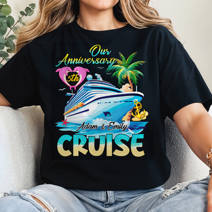 Our Anniversary Cruise with Palm Trees and Ocean