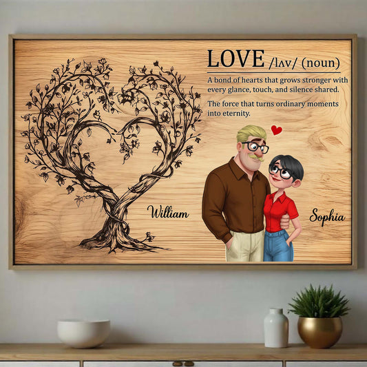 A Bond Of Hearts Love Tree And Couple Wall Art