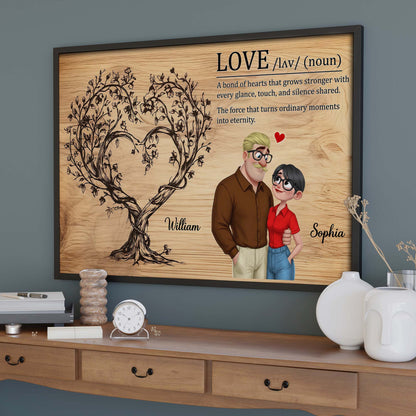 A Bond Of Hearts Love Tree And Couple Wall Art