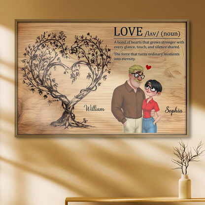 A Bond Of Hearts Love Tree And Couple Wall Art