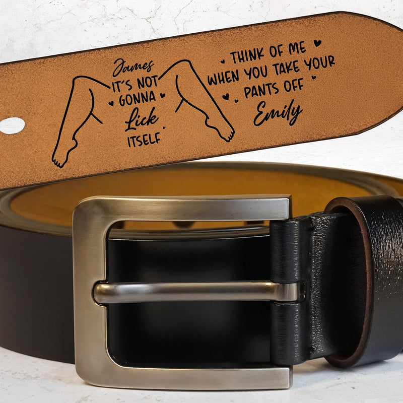 Engraved Leather Belt