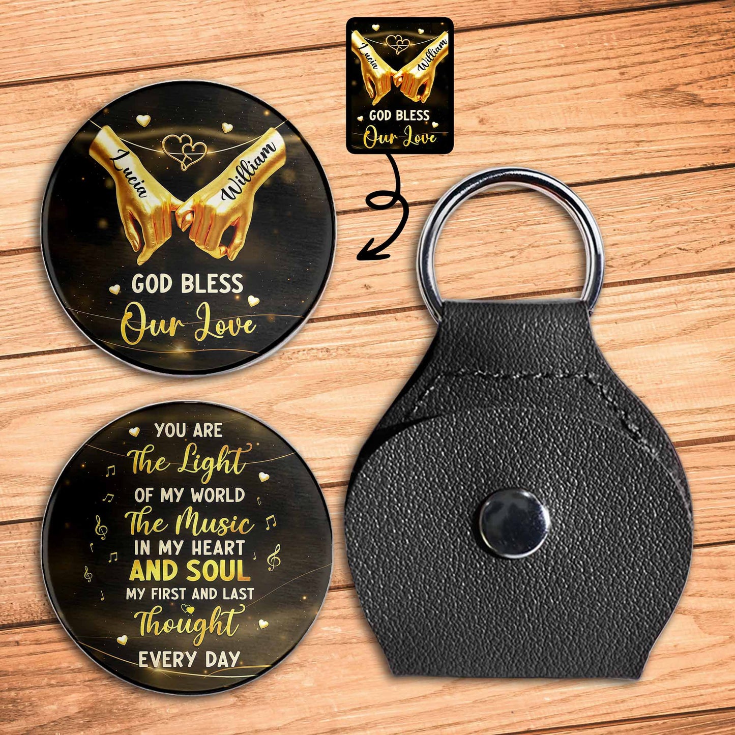 God Bless Our Love, Hands Holding Musical Hearts