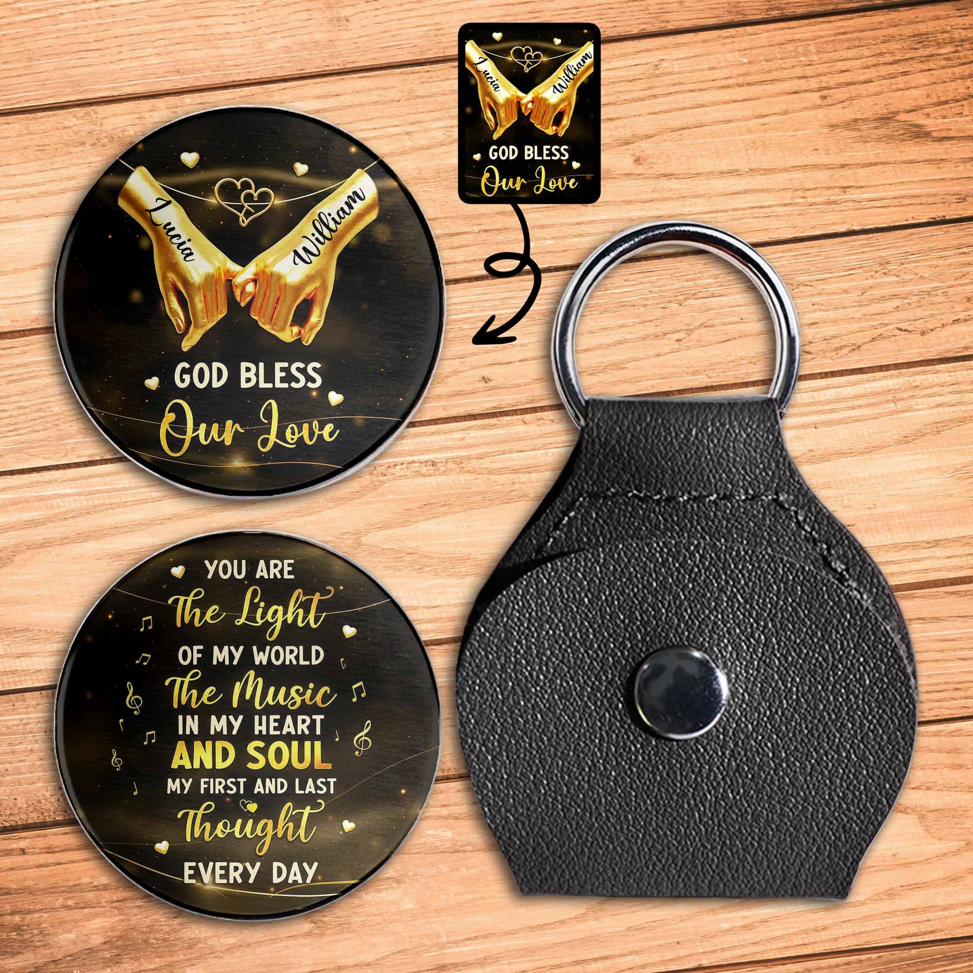 God Bless Our Love, Hands Holding Musical Hearts