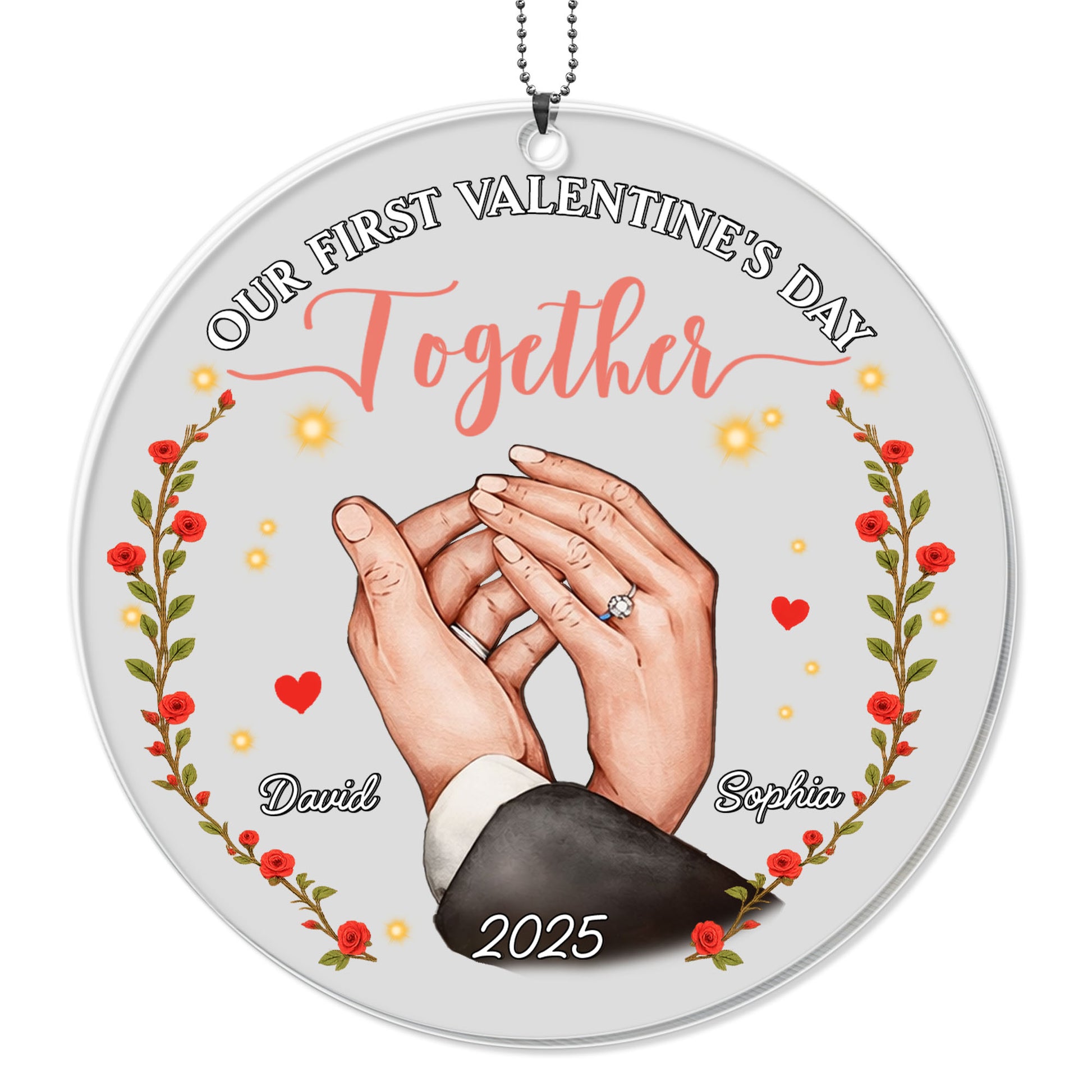 Our First Valentine's Day Together, Hands And Flowers