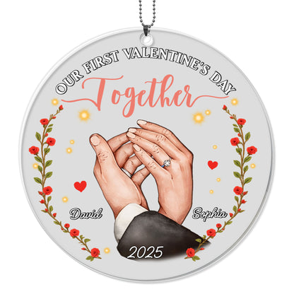 Our First Valentine's Day Together, Hands And Flowers