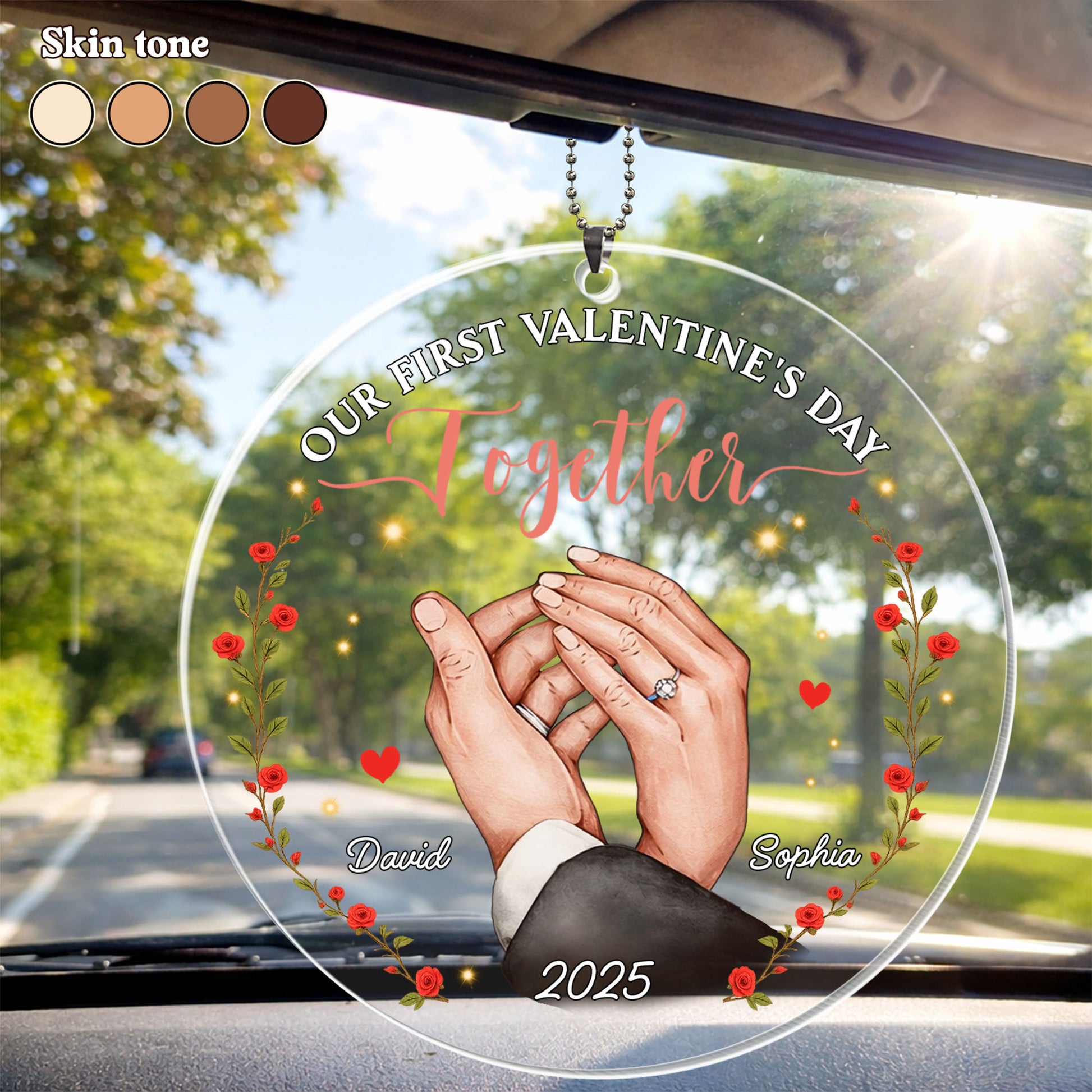 Our First Valentine's Day Together, Hands And Flowers