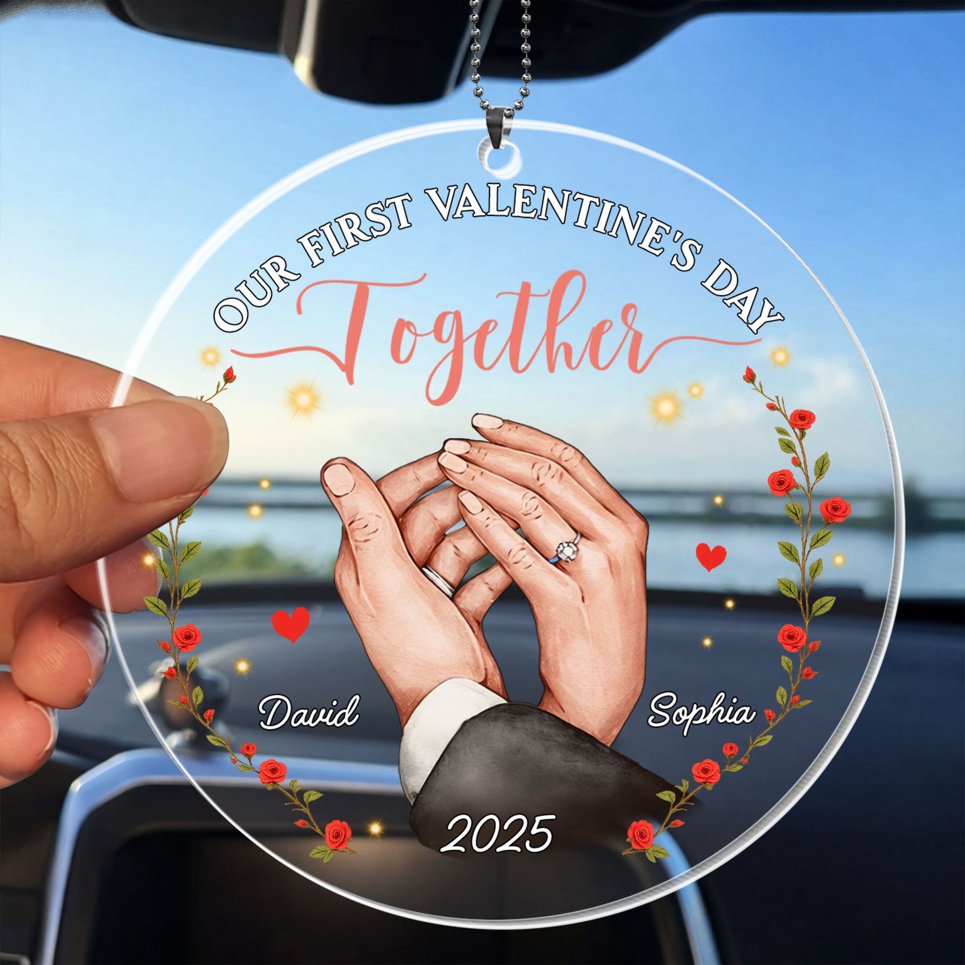 Our First Valentine's Day Together, Hands And Flowers