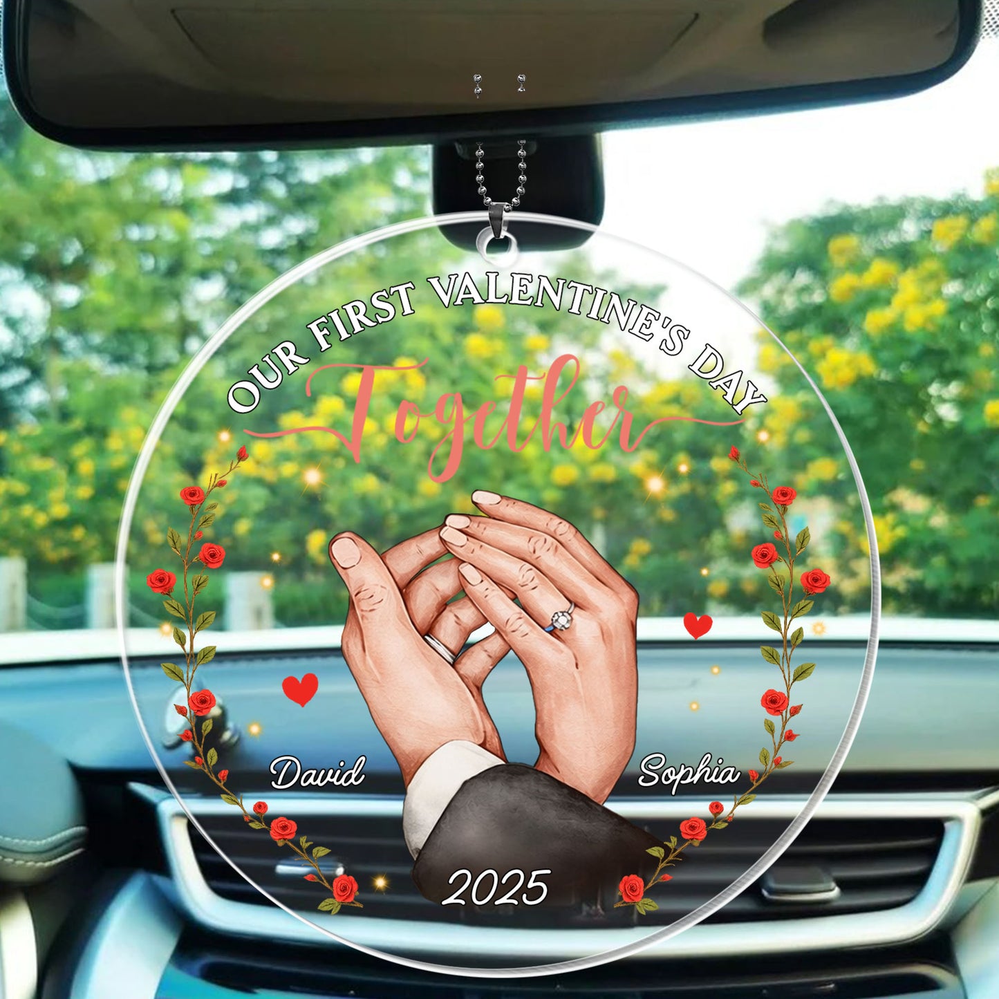 Our First Valentine's Day Together, Hands And Flowers