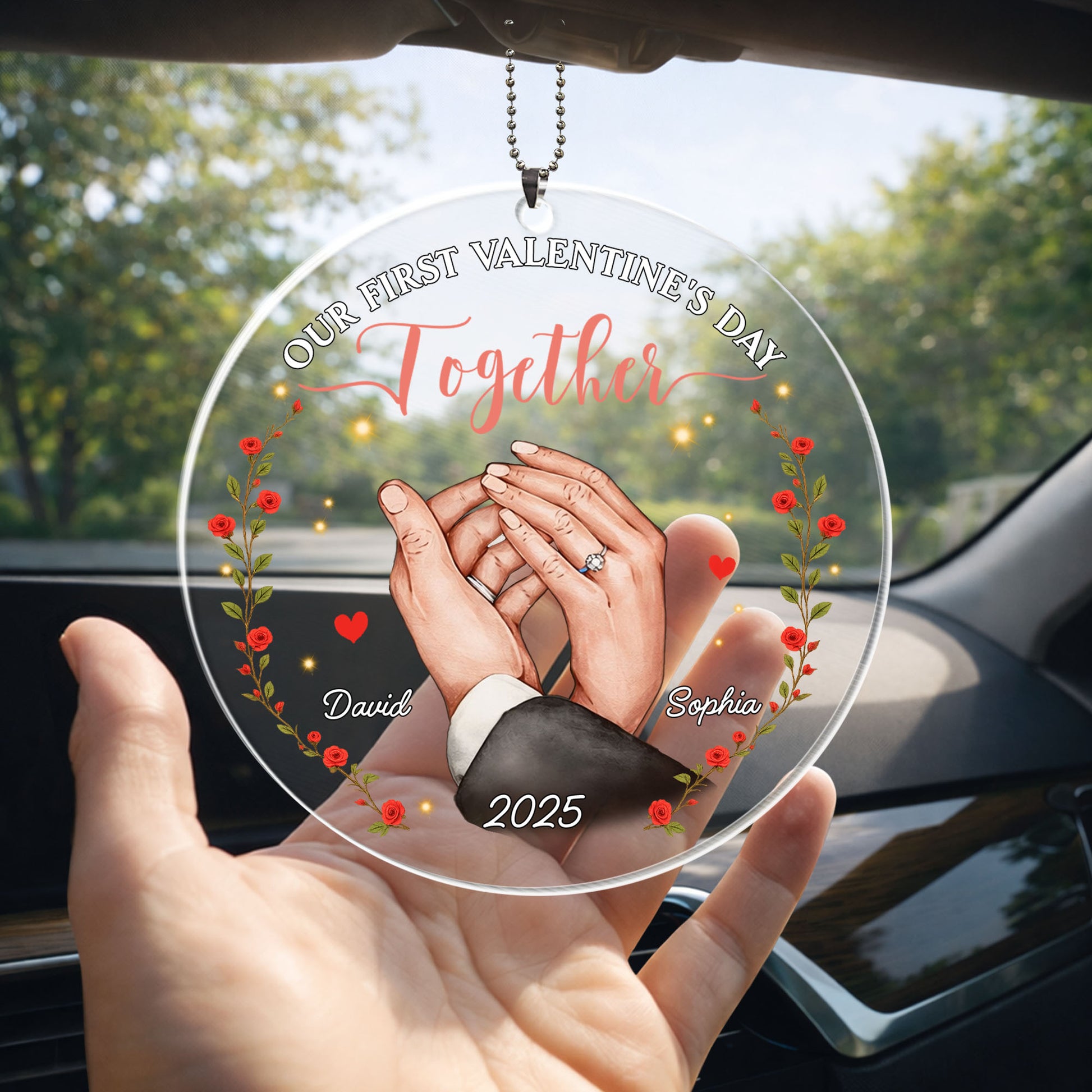 Our First Valentine's Day Together, Hands And Flowers