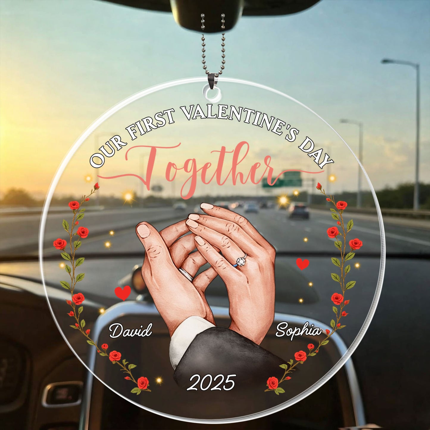 Our First Valentine's Day Together, Hands And Flowers