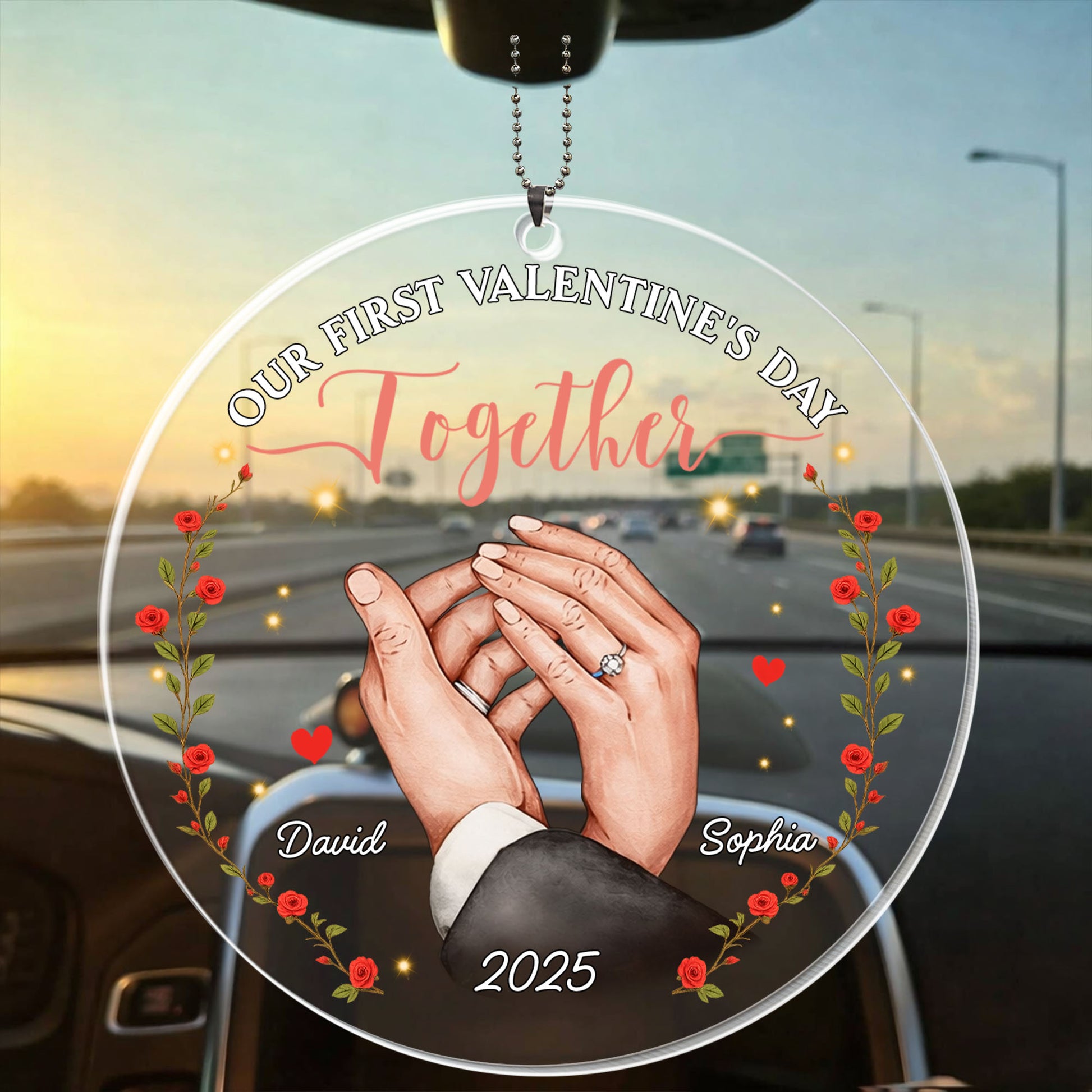 Our First Valentine's Day Together, Hands And Flowers