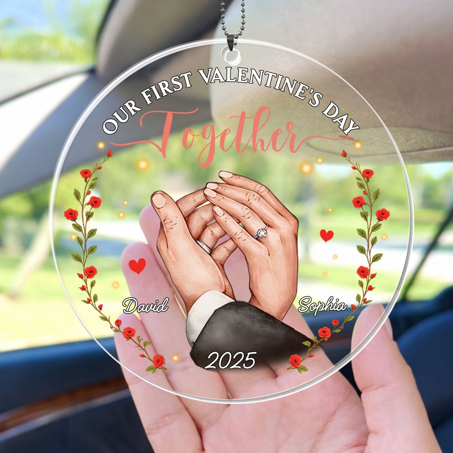 Our First Valentine's Day Together, Hands And Flowers