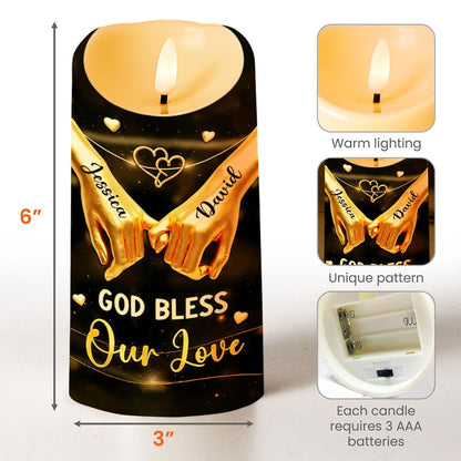 You Are The Light Of My World, Romantic Candle With Hands And Heart Design