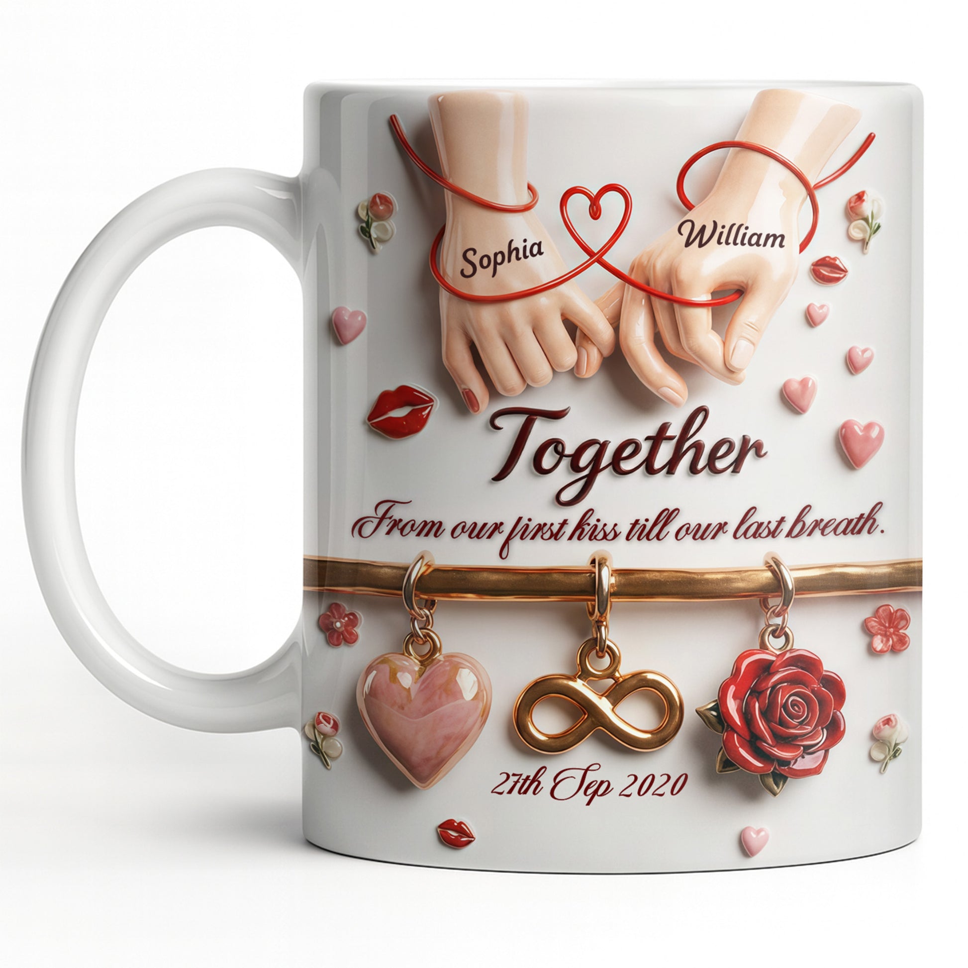 Together From Our First Kiss Infinity Symbol And Rose