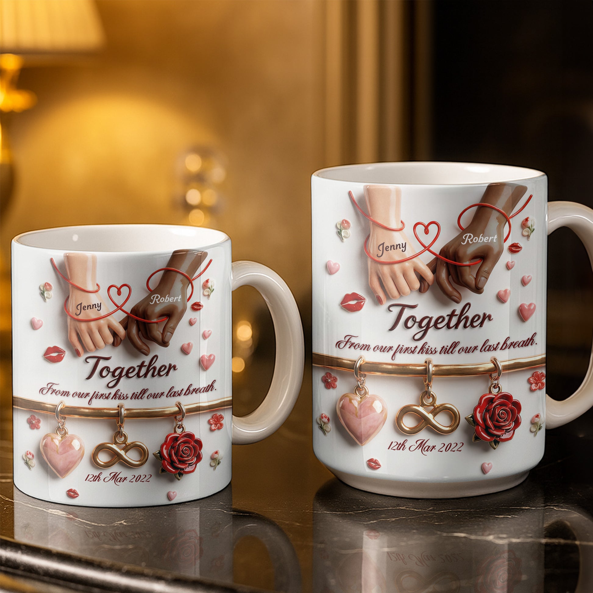 Together From Our First Kiss Infinity Symbol And Rose