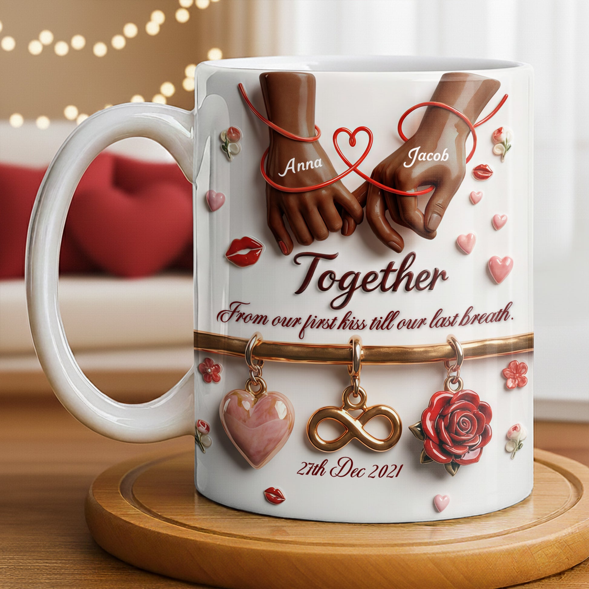 Together From Our First Kiss Infinity Symbol And Rose