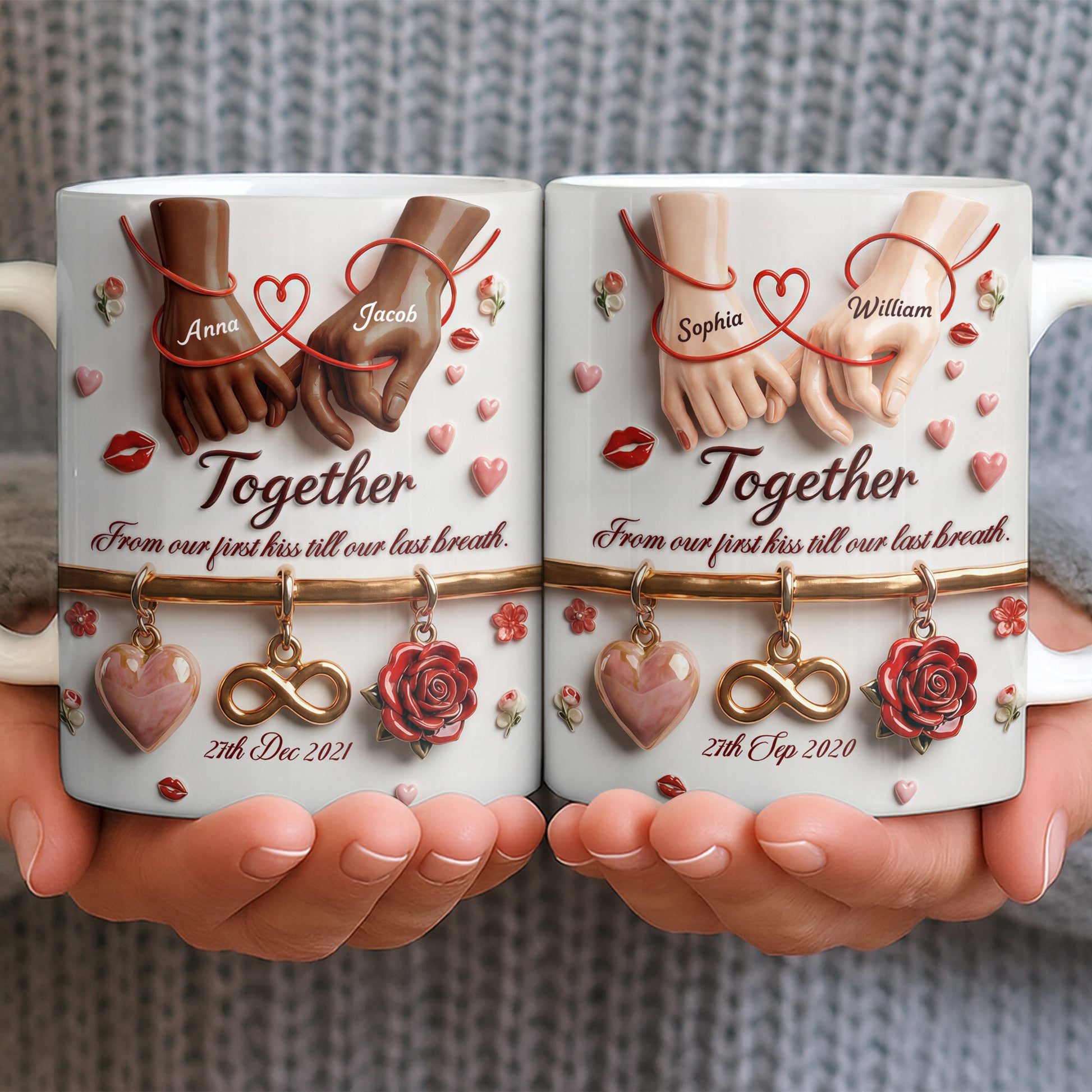 Together From Our First Kiss Infinity Symbol And Rose