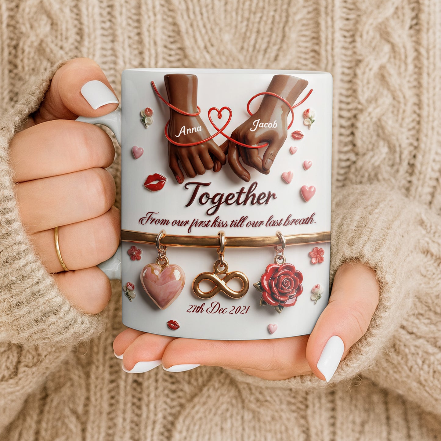 Together From Our First Kiss Infinity Symbol And Rose