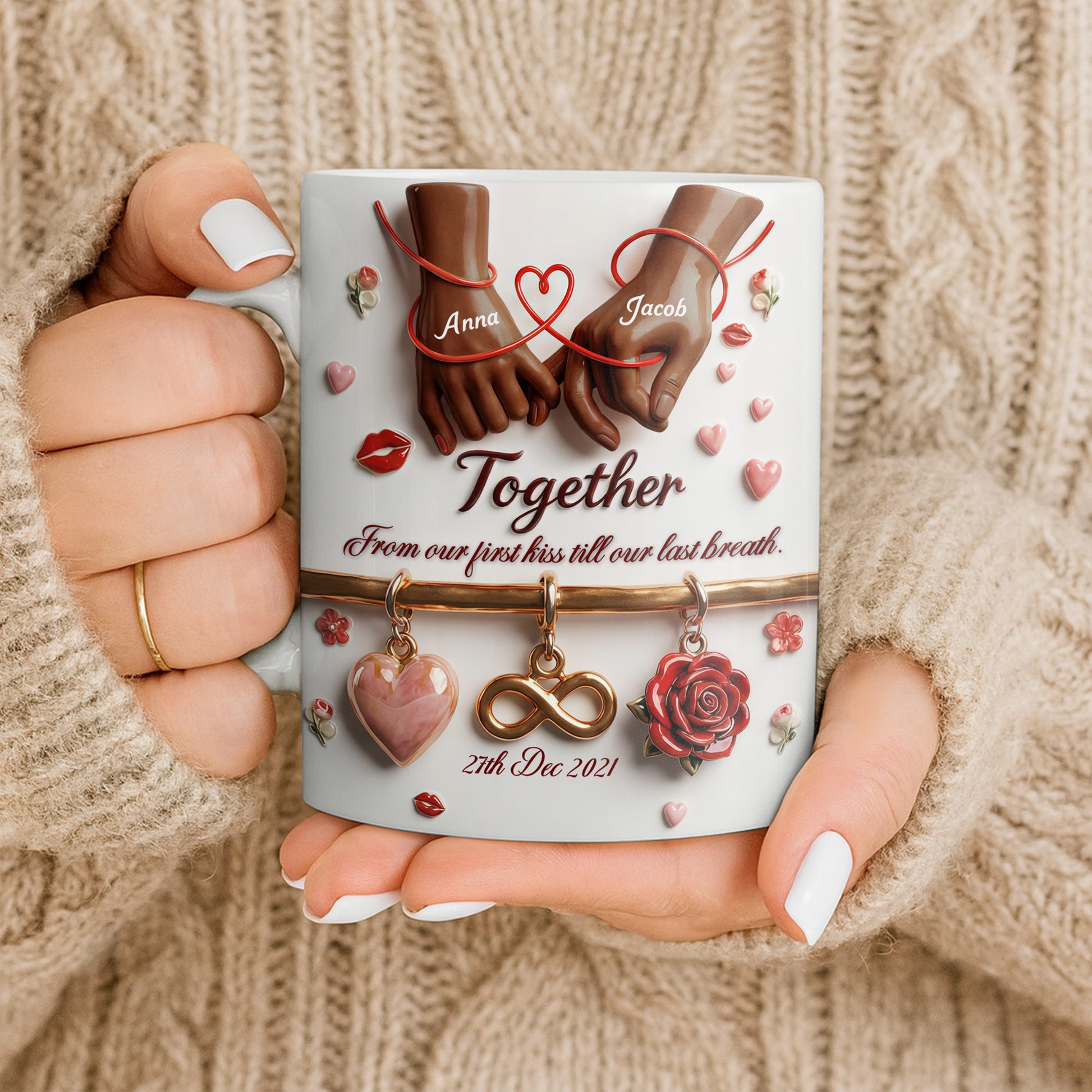 Together From Our First Kiss Infinity Symbol And Rose