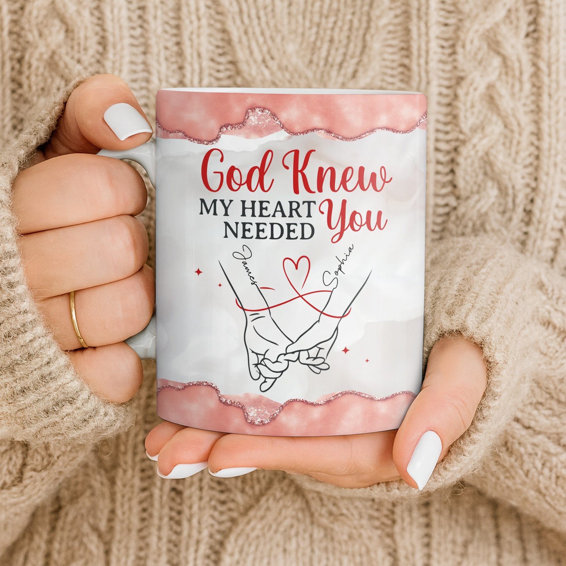 God Knew My Heart Needed You, Hand Holding Design