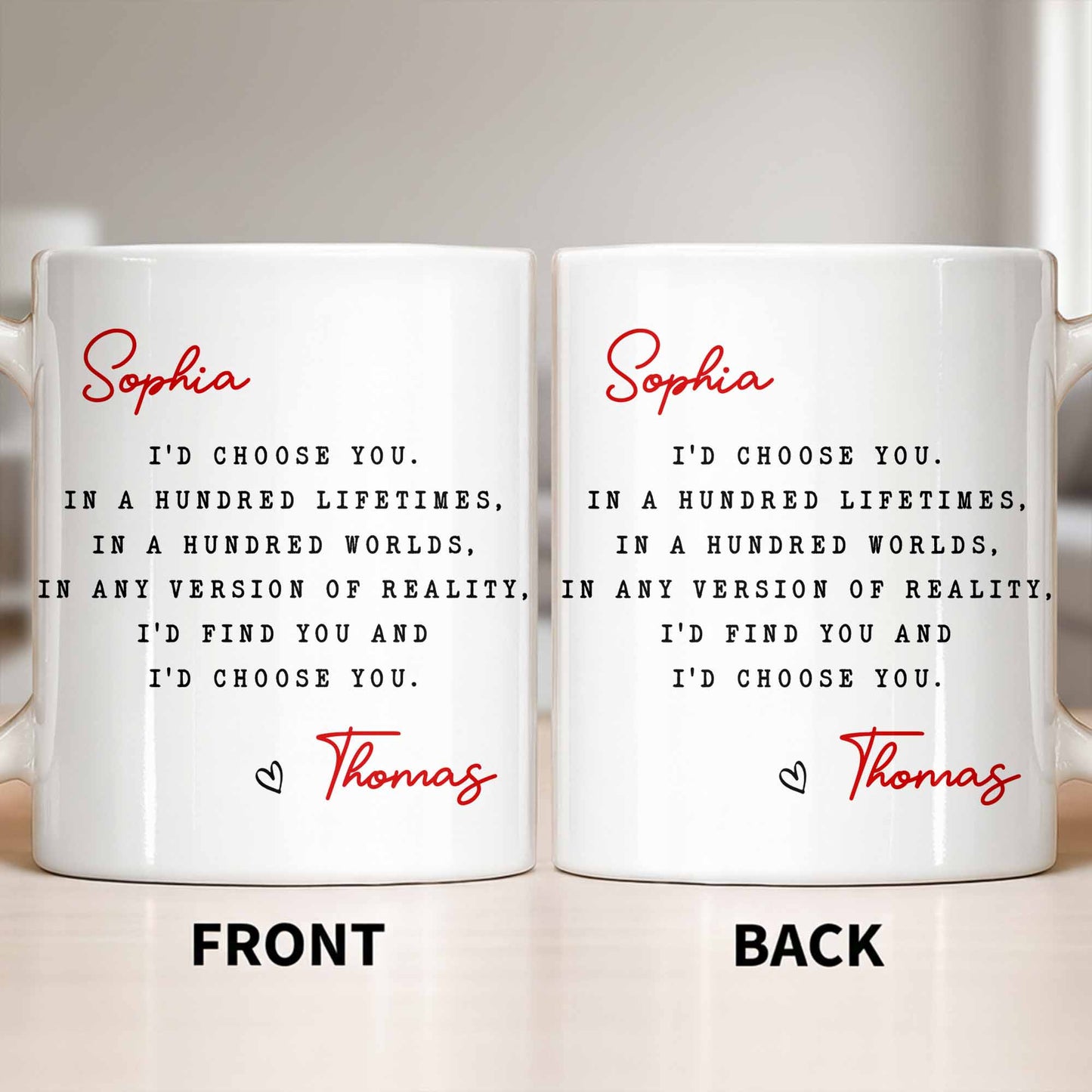 I'd Choose You in Any Version of Reality Romantic Custom Gift