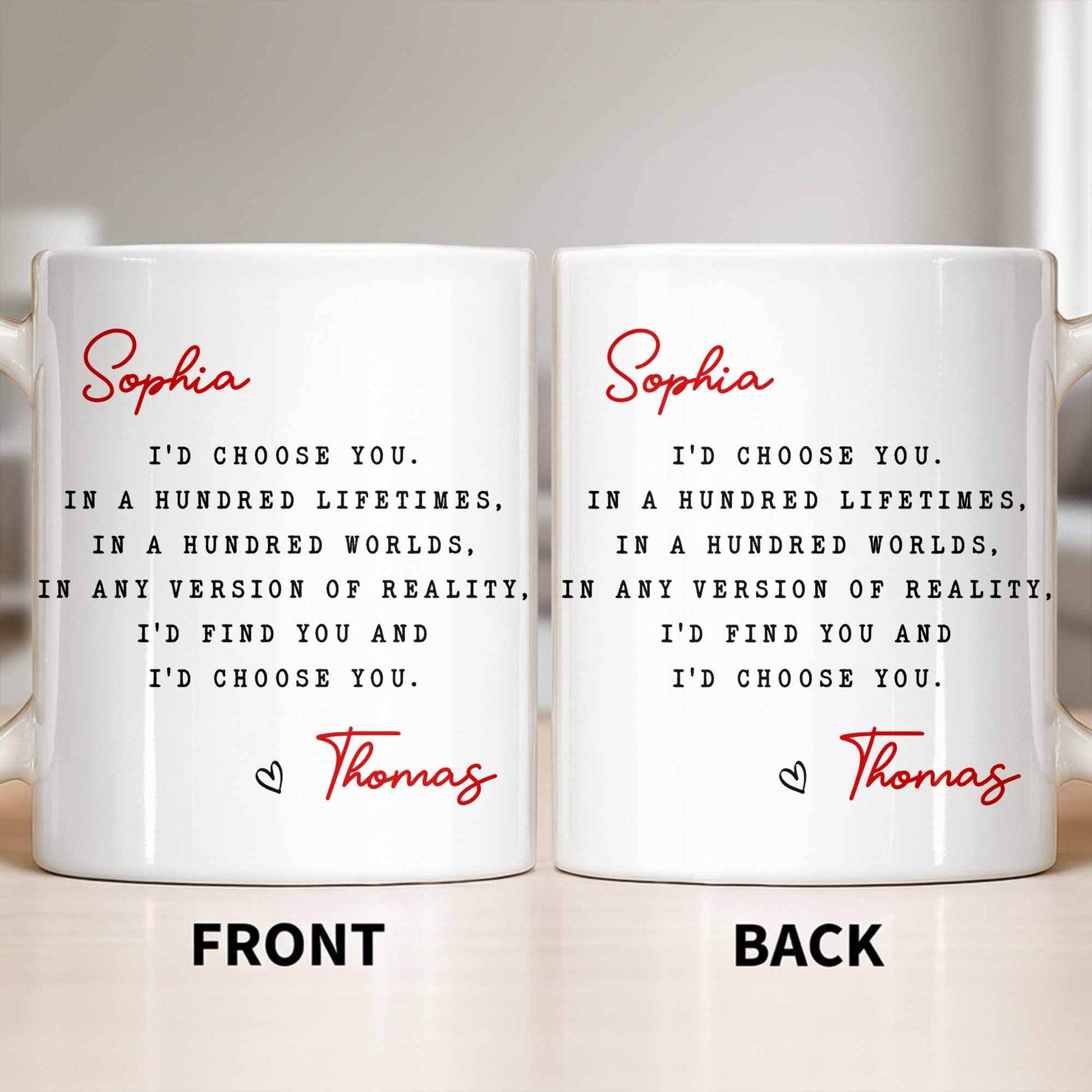 I'd Choose You in Any Version of Reality Romantic Custom Gift