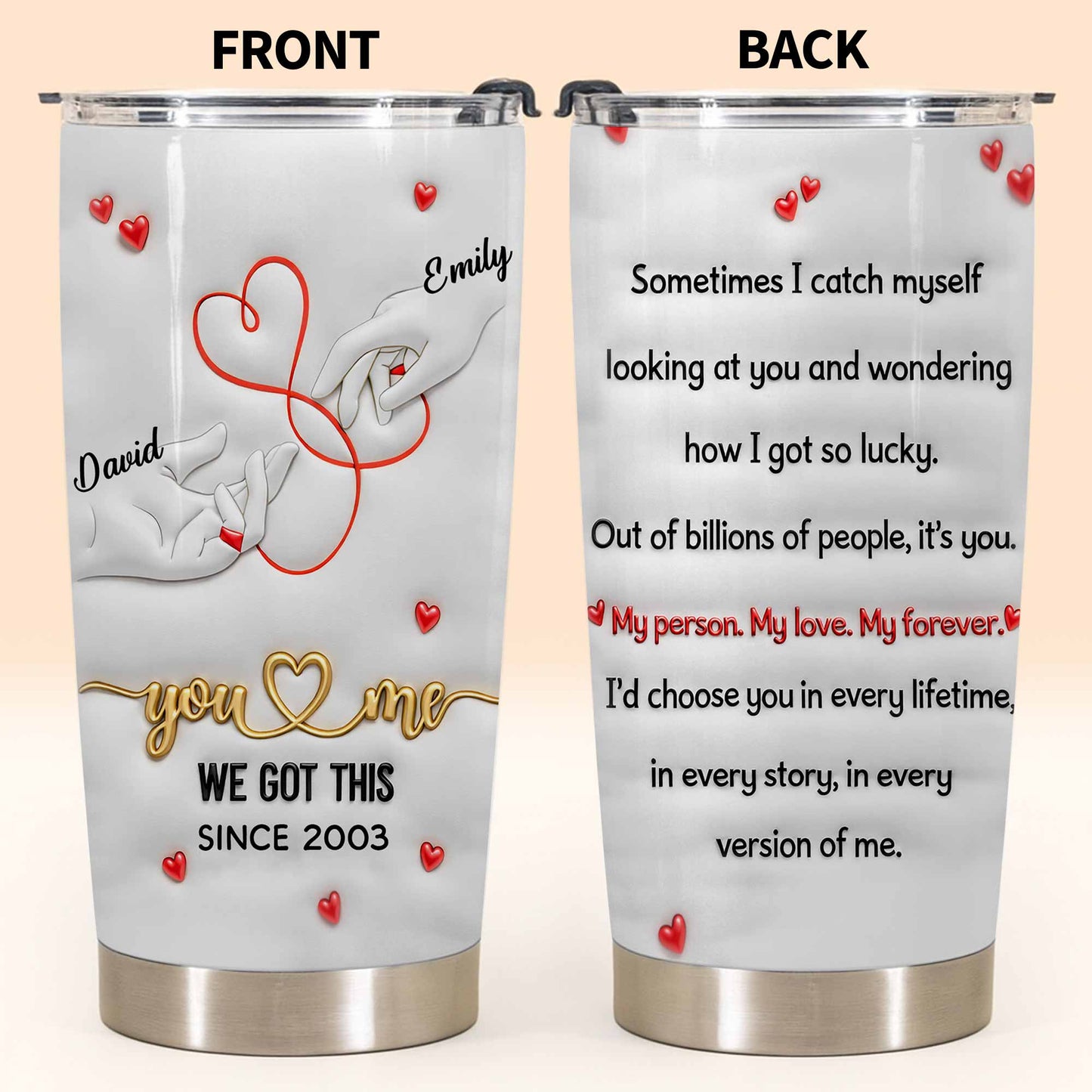  You & Me, We Got This, Forever Love Tumbler