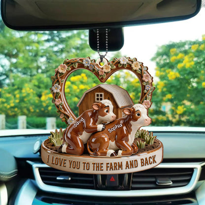 I Love You To The Farm And Back With Cows and Flowers