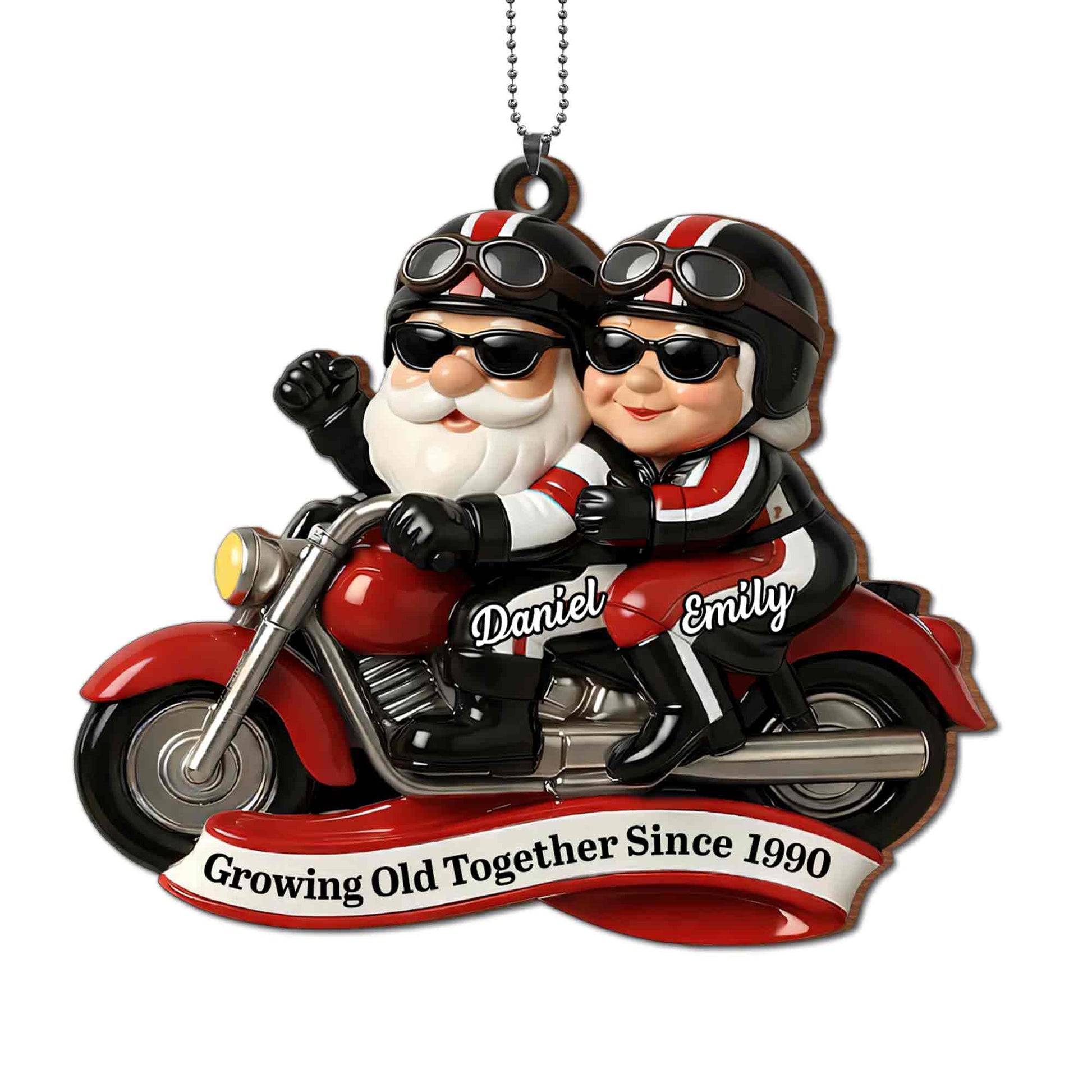 Growing Old Together, Motorcycle Santa Claus Figures