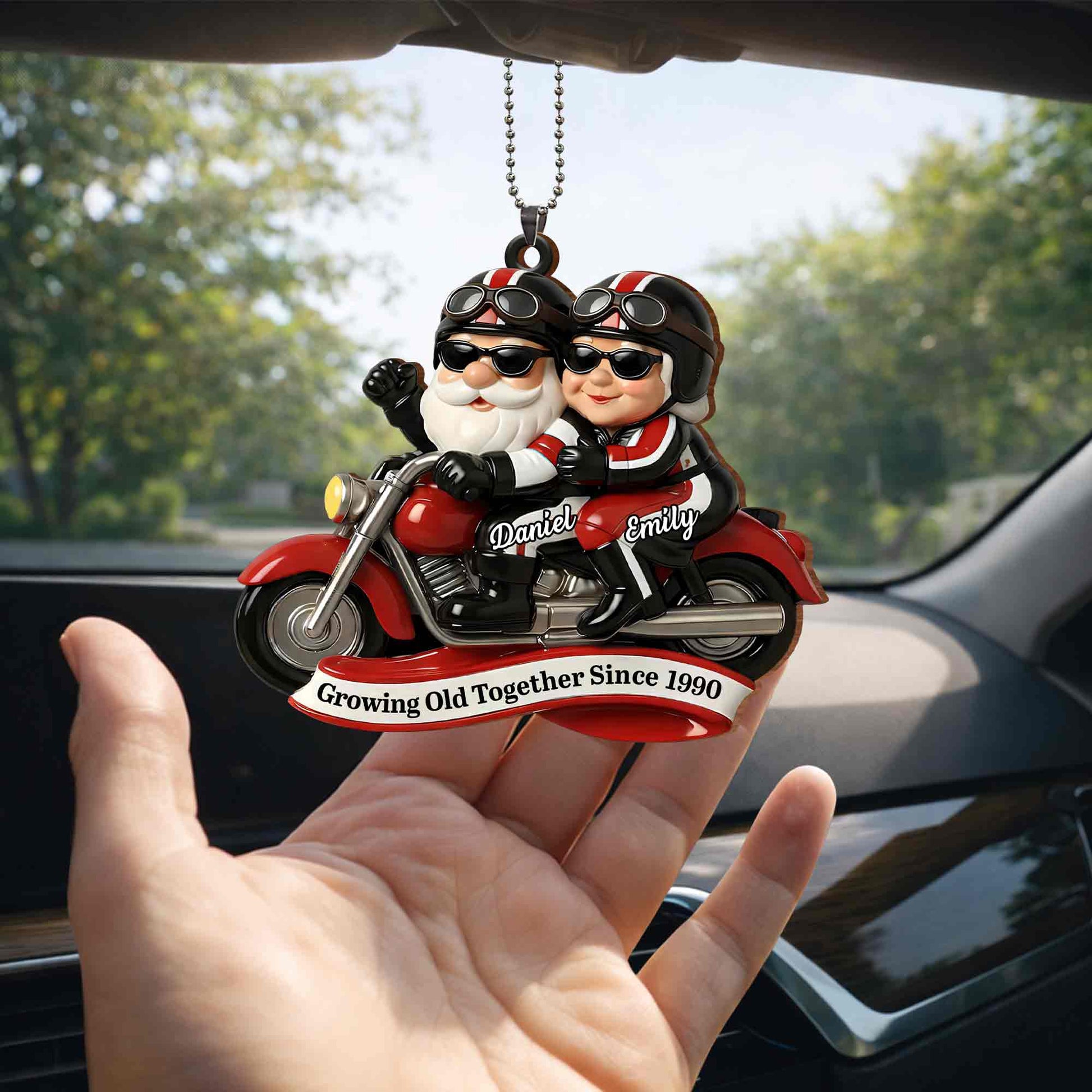 Growing Old Together, Motorcycle Santa Claus Figures