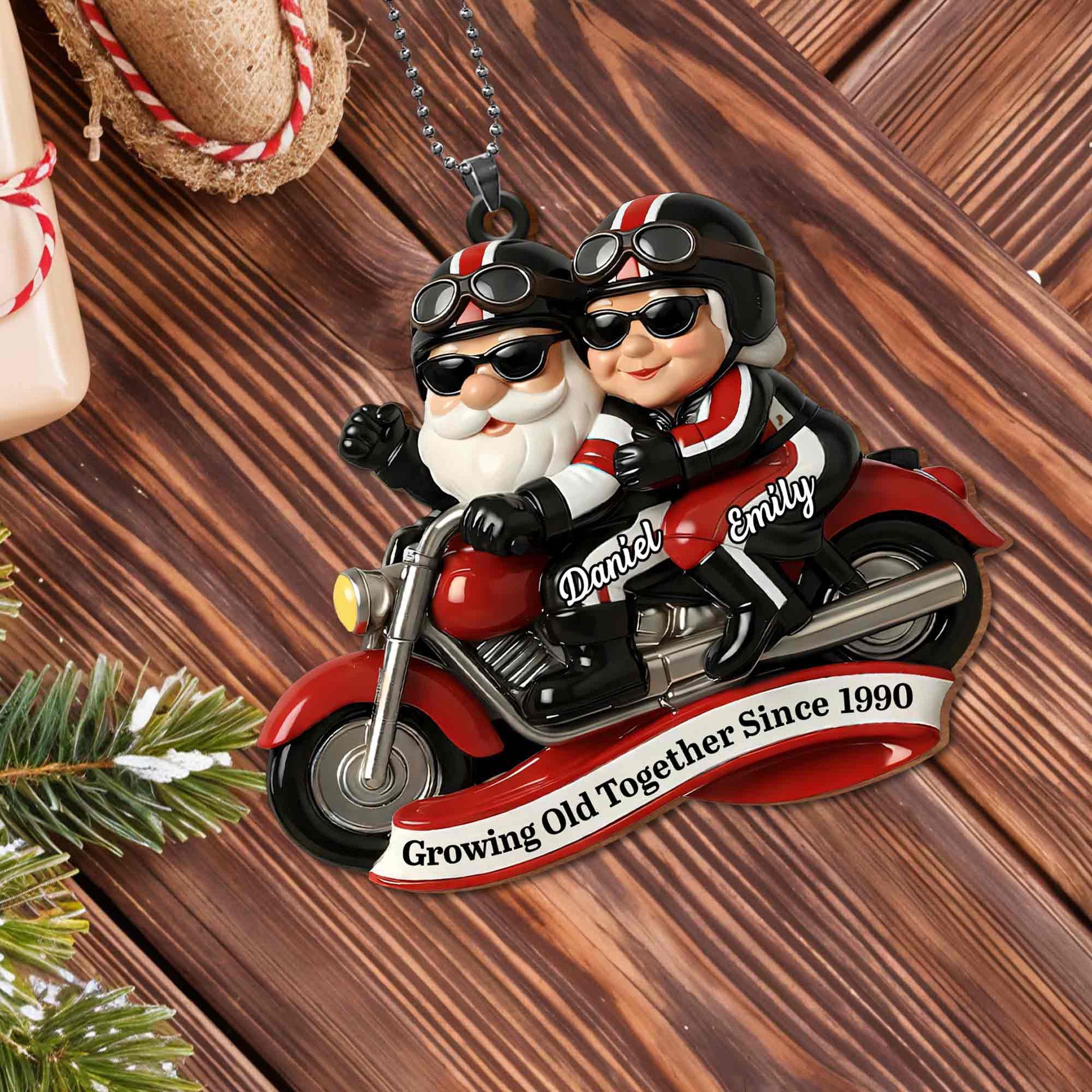 Growing Old Together, Motorcycle Santa Claus Figures
