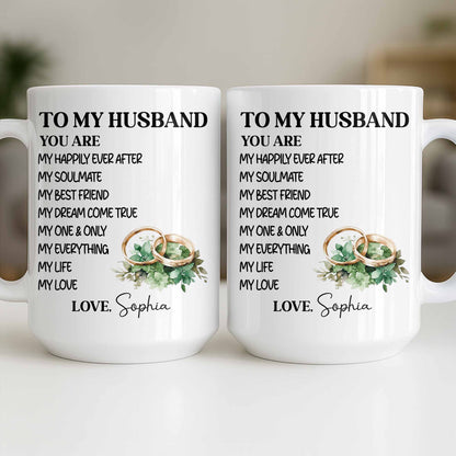 To My Husband You Are My Happily Ever After, Wedding Rings & Floral Design